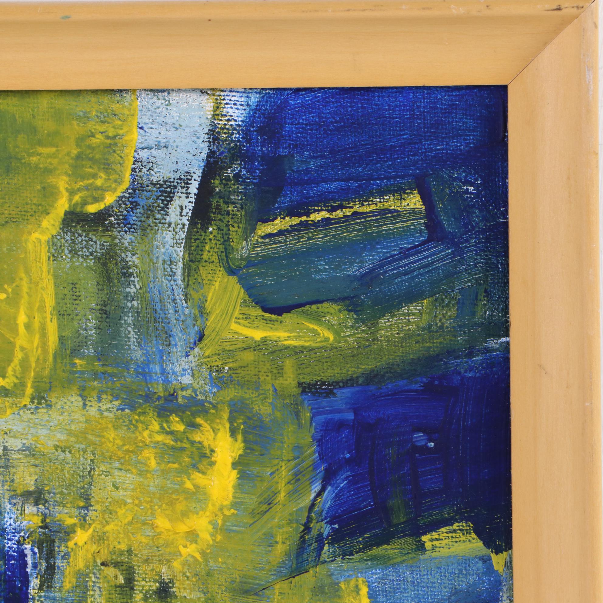 Roscoe E. Wallace Abstract Expressionist Oil Painting