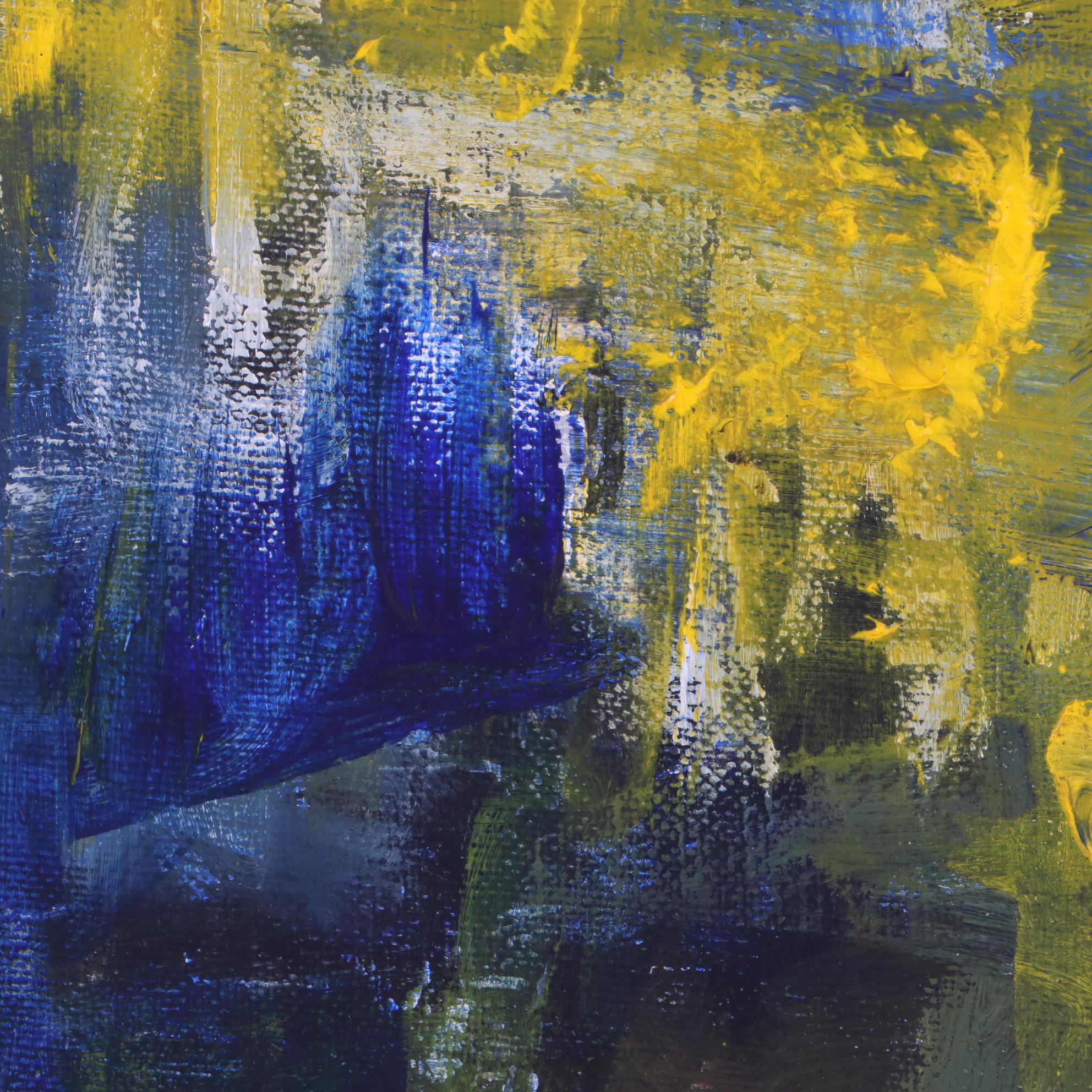 Roscoe E. Wallace Abstract Expressionist Oil Painting