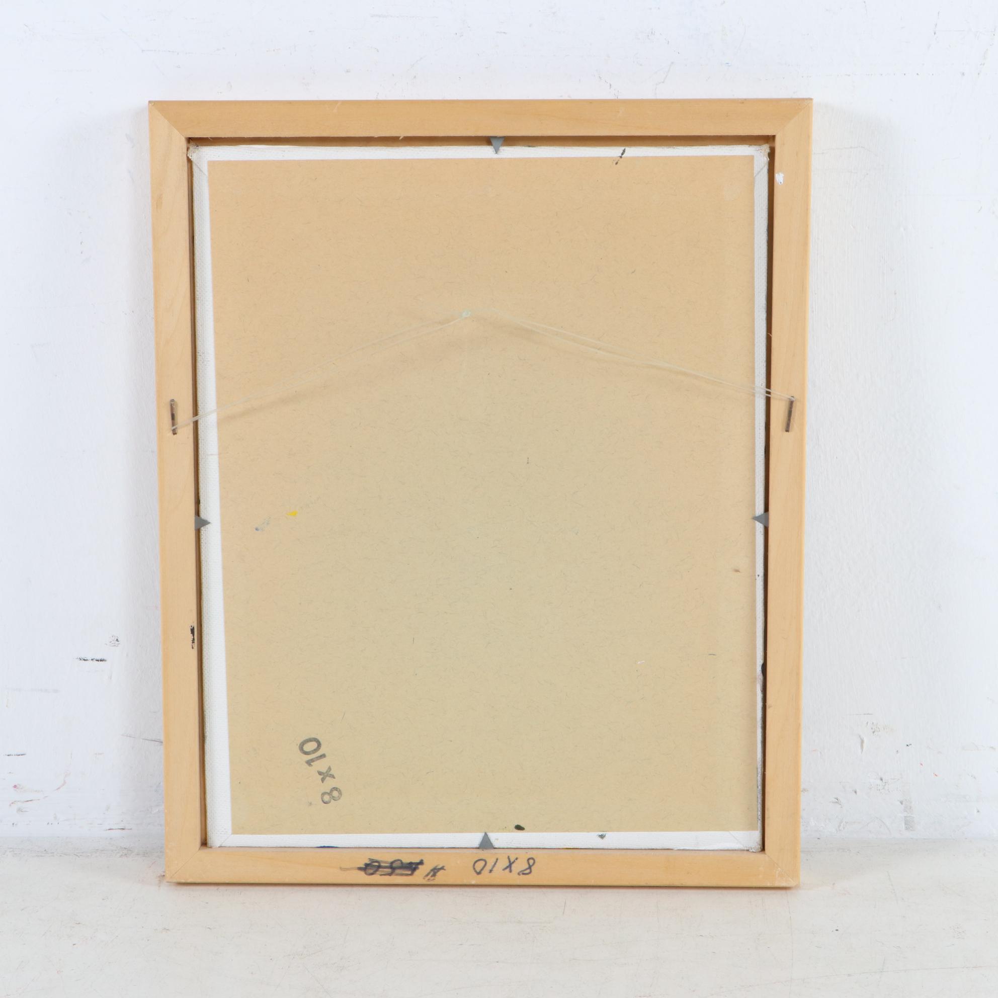 Roscoe E. Wallace Abstract Expressionist Oil Painting