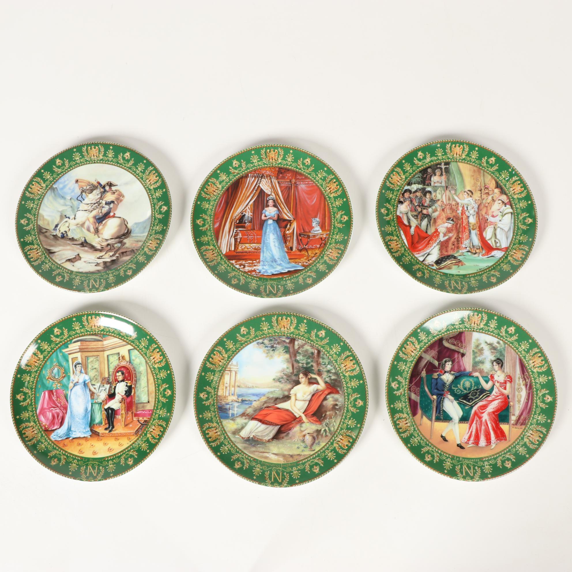 Henri D'Arceau "Josephine and Napoleon" Limoges Porcelain Plates