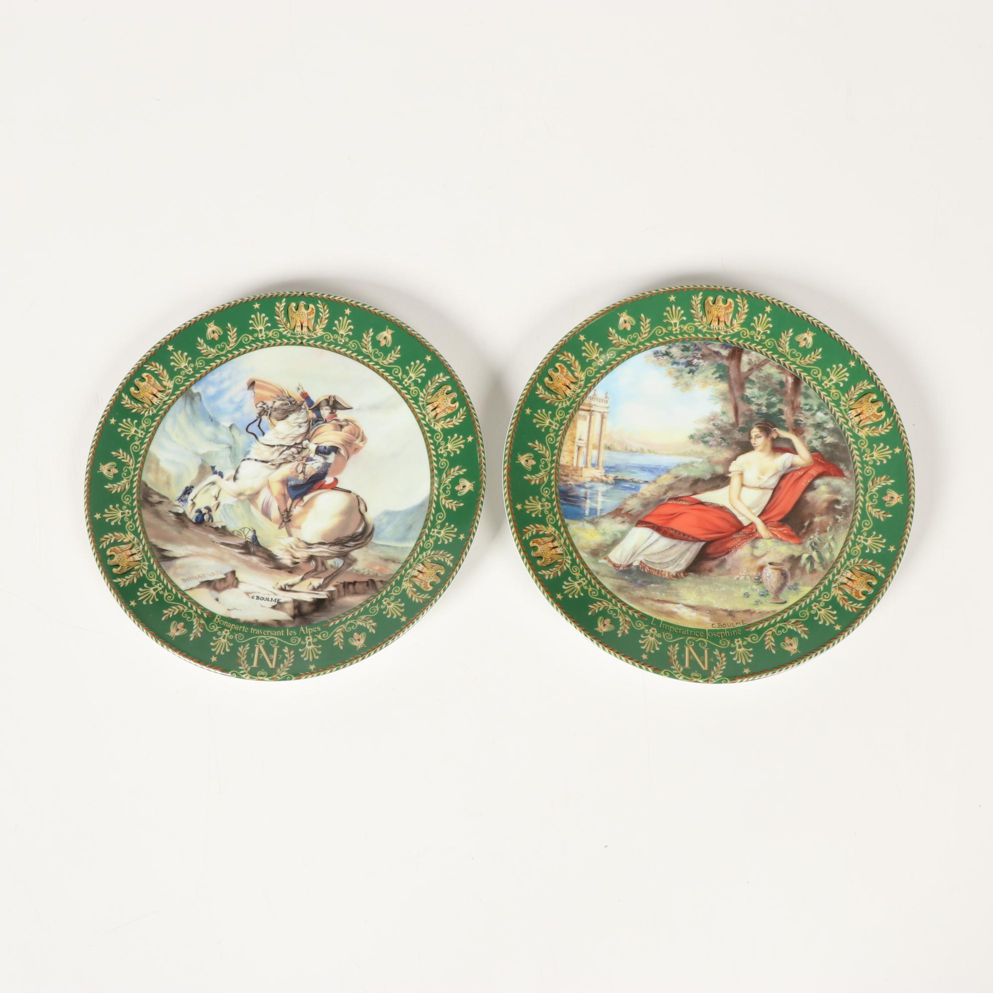 Henri D'Arceau "Josephine and Napoleon" Limoges Porcelain Plates