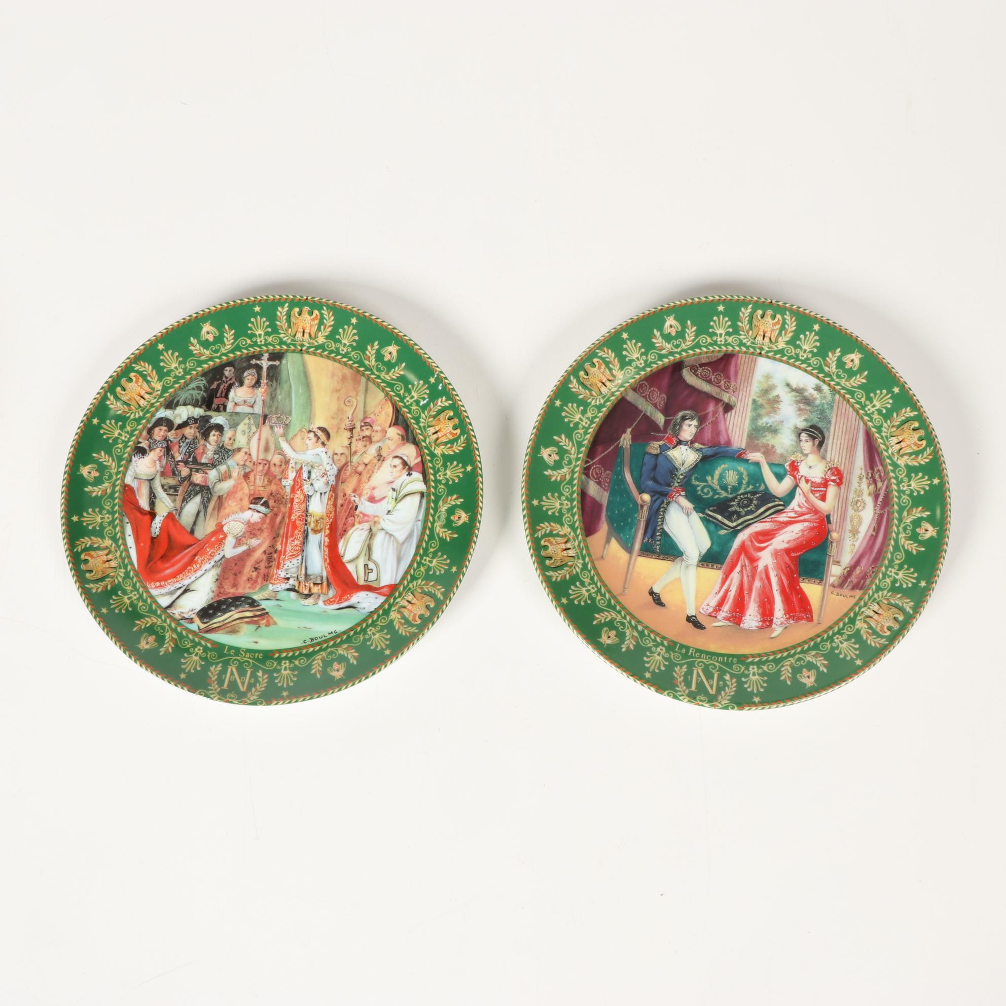Henri D'Arceau "Josephine and Napoleon" Limoges Porcelain Plates