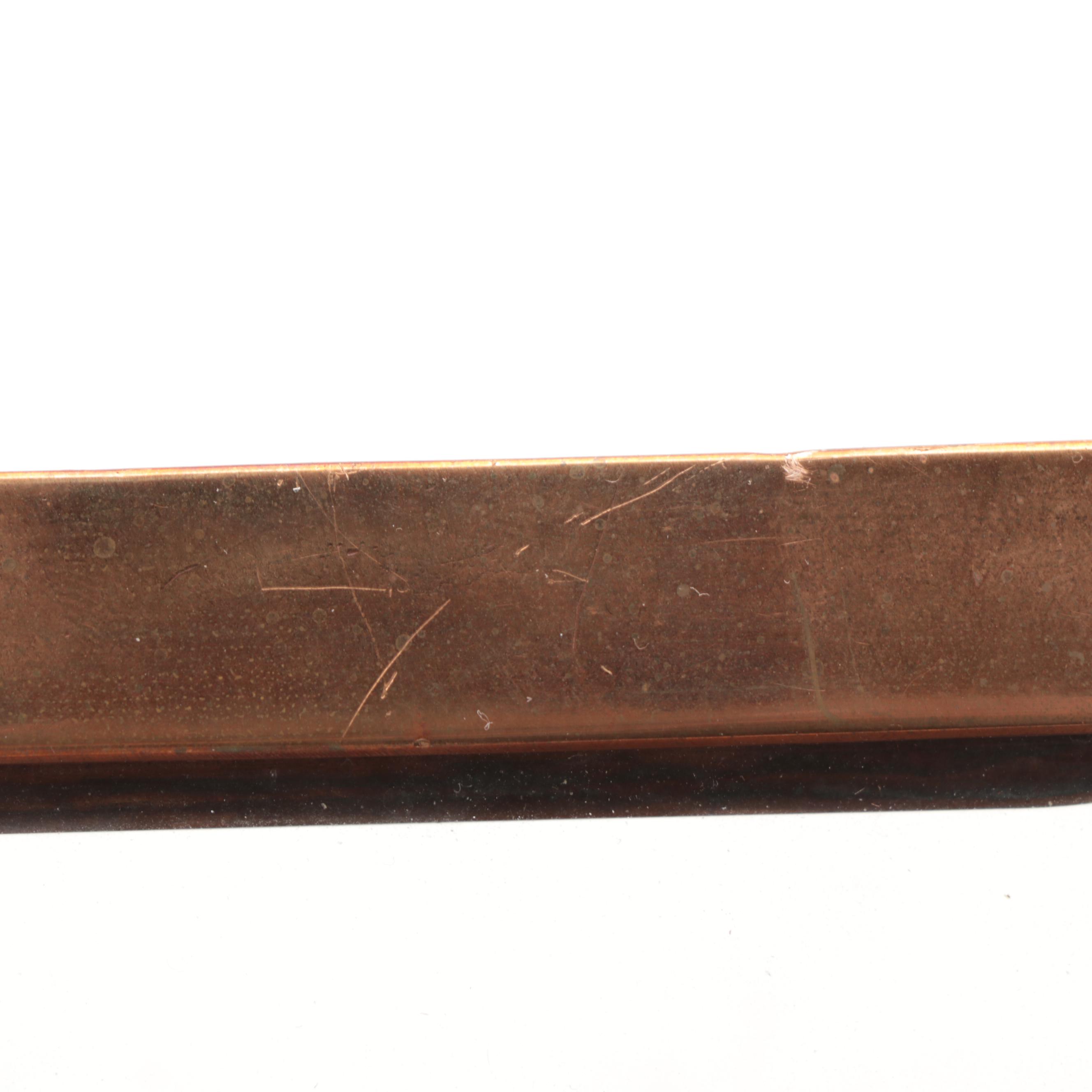 Tiffany & Co. Copper Picture Frame with Etched Wedding Dinner Invitation