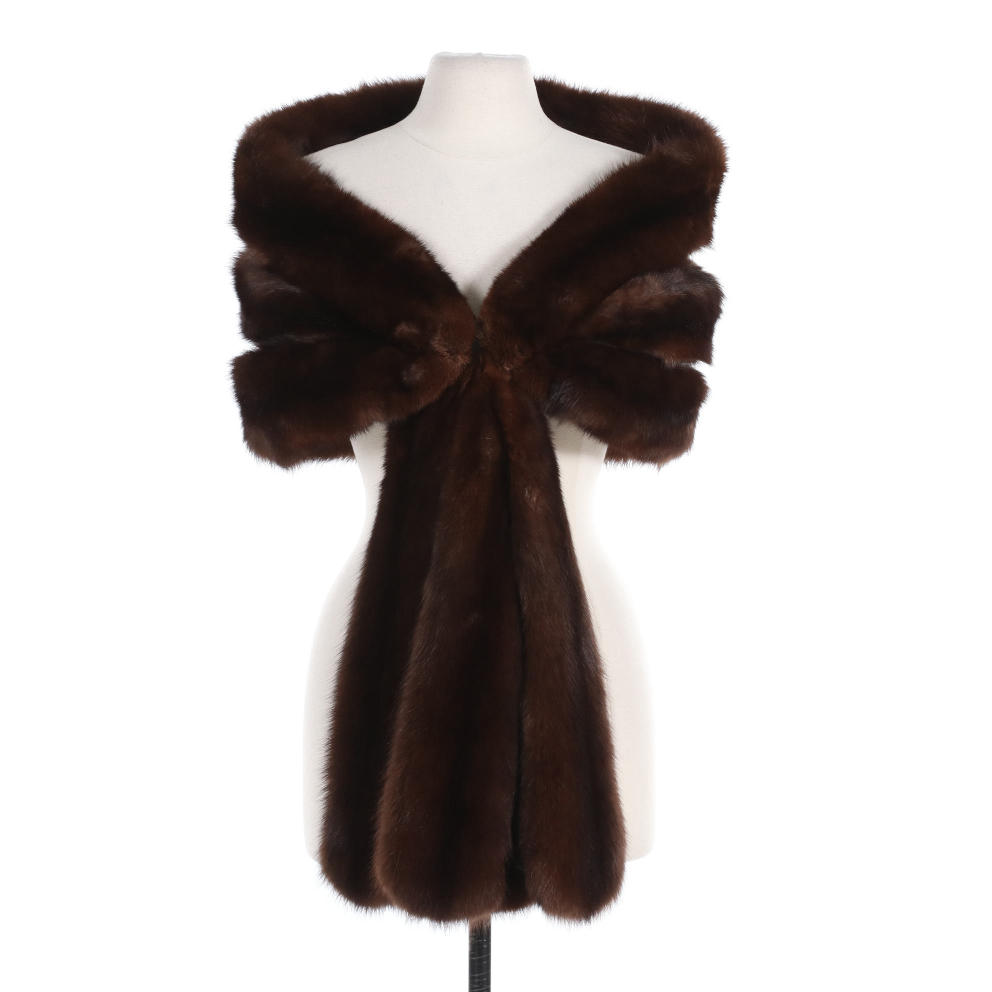 Sable Fur Stole with Removable Extensions from Livingston's