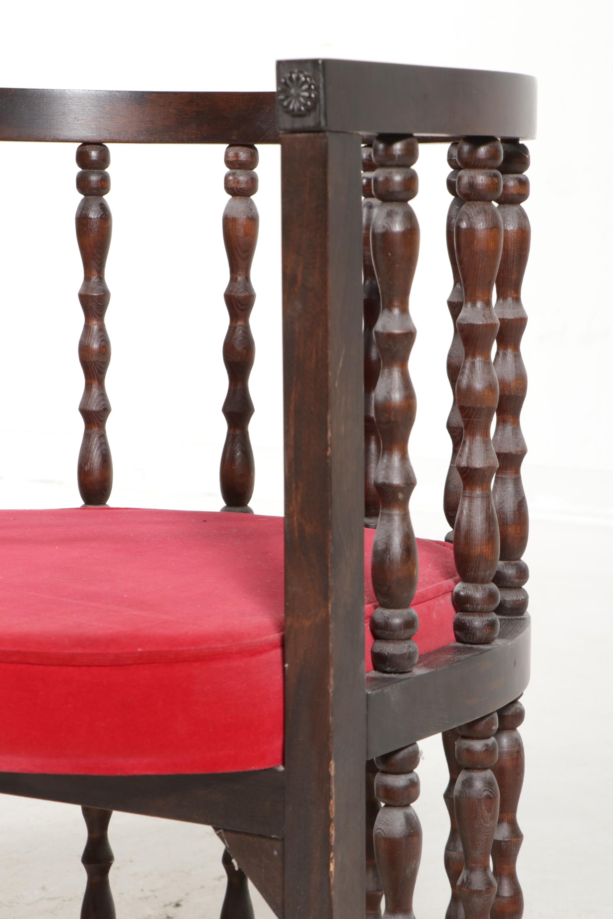 Pair of Frank & Son Turned Spindle Club Chairs, circa 1970