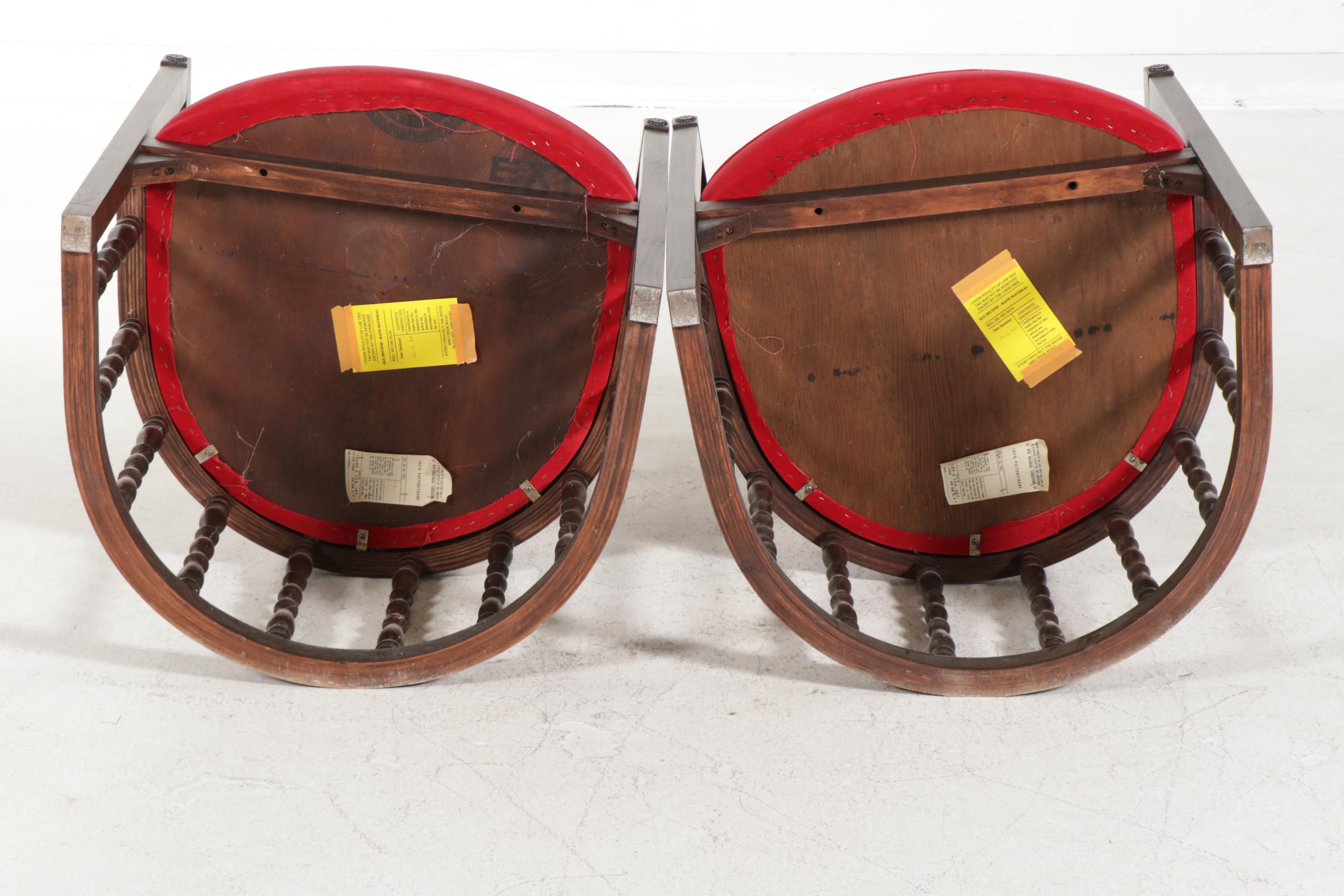 Pair of Frank & Son Turned Spindle Club Chairs, circa 1970