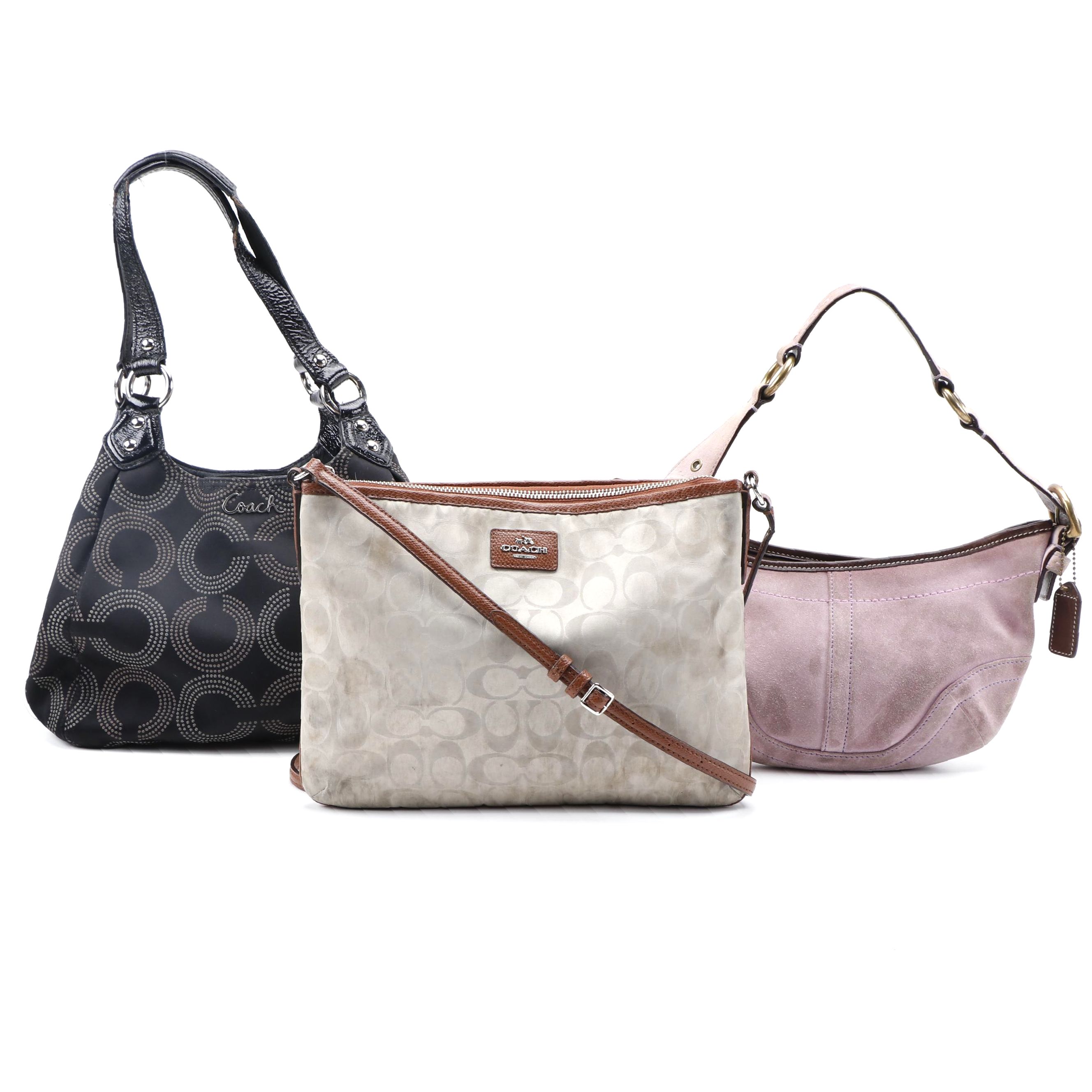 Coach Ashley Op Art Hobo, Signature Crossbody and Suede Hobo Bag