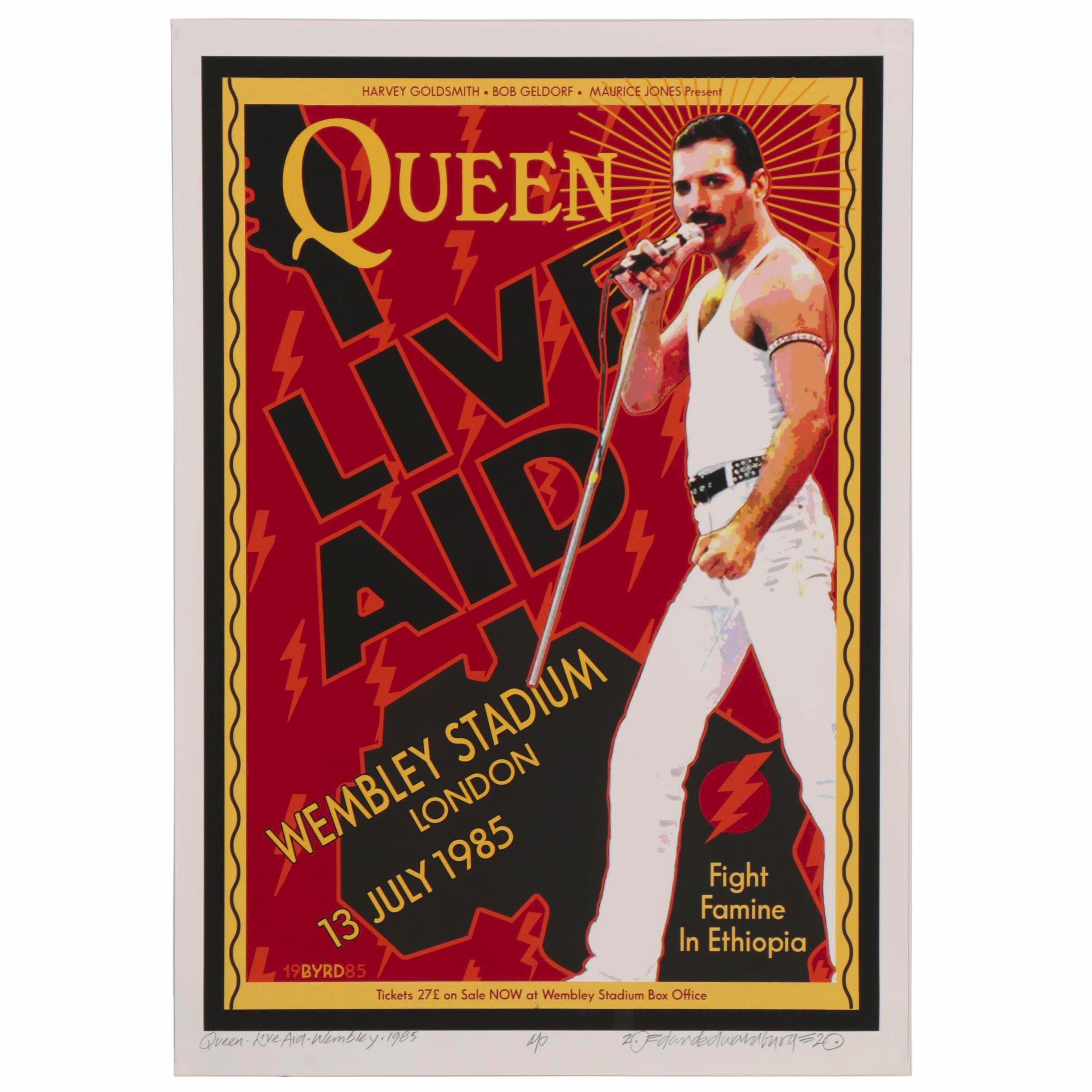David Edward Byrd Giclée "Queen Live Aid Wembley Stadium July 1985," 2020