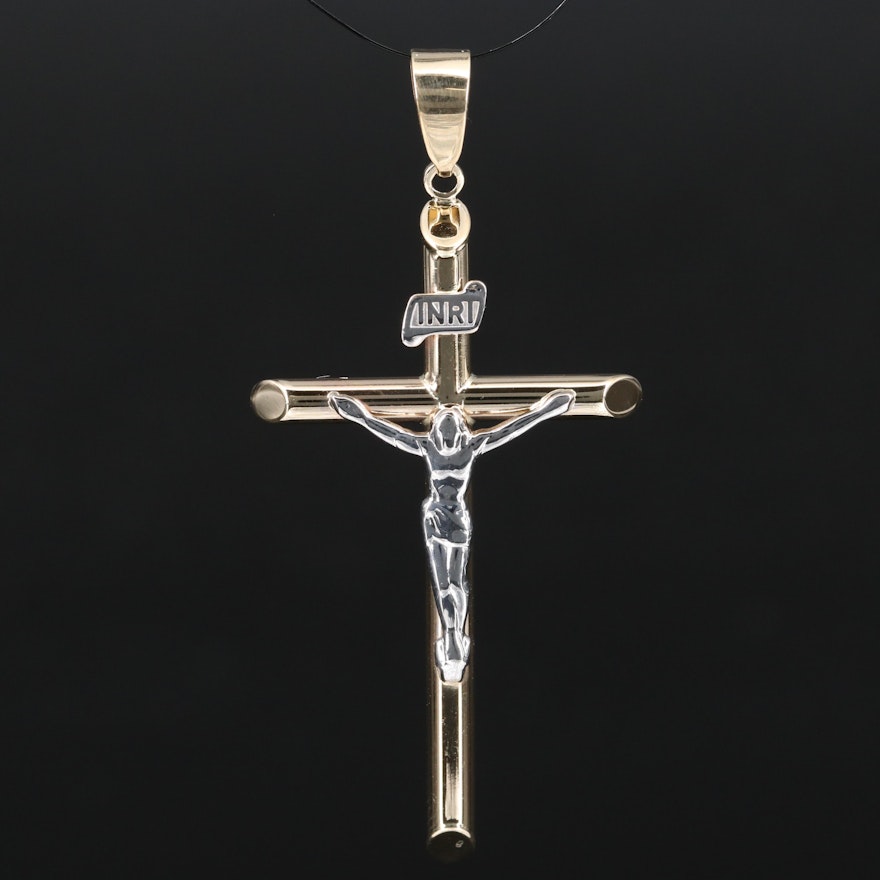 14K Crucifix Pendant