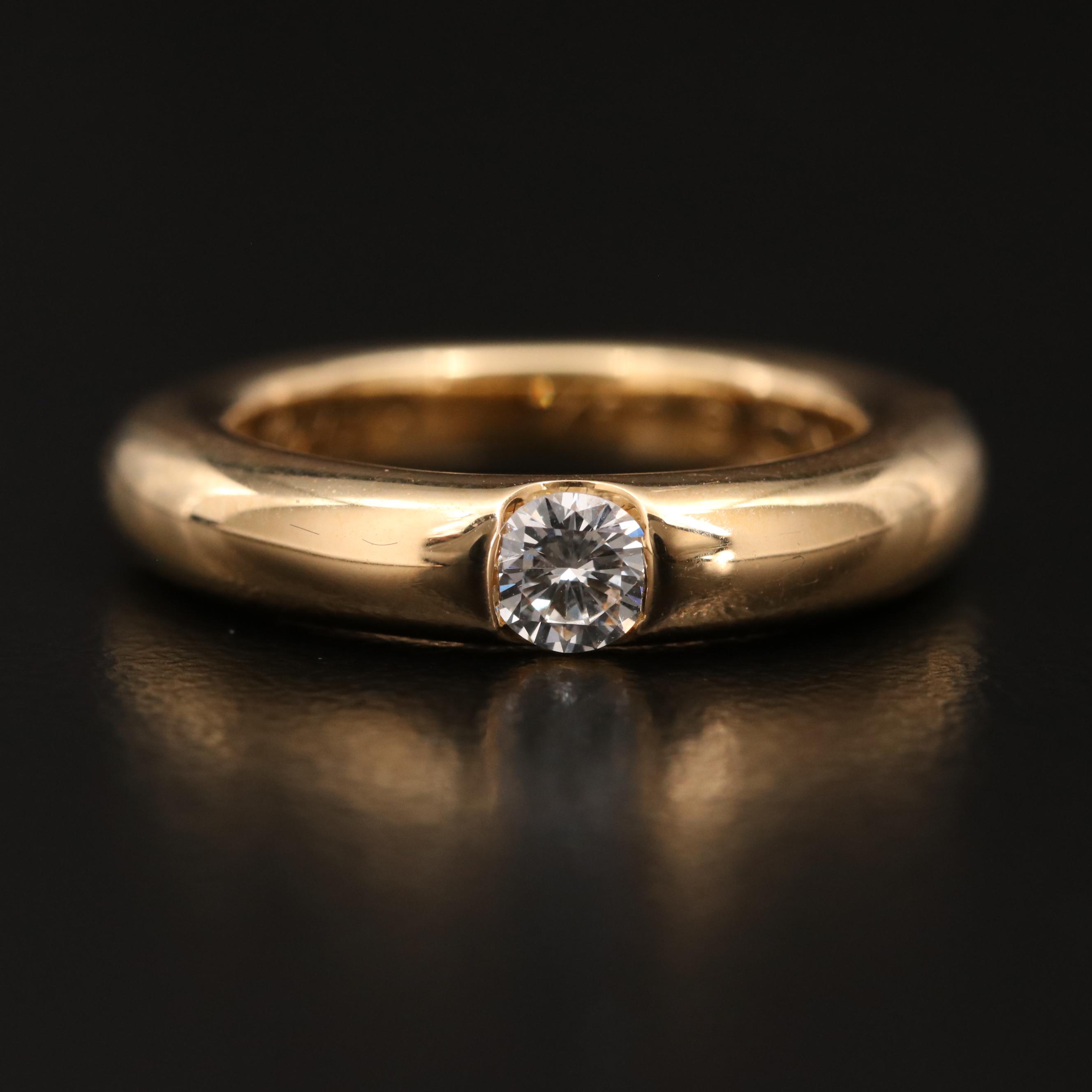 Cartier "Ellipse" 18K Diamond Ring
