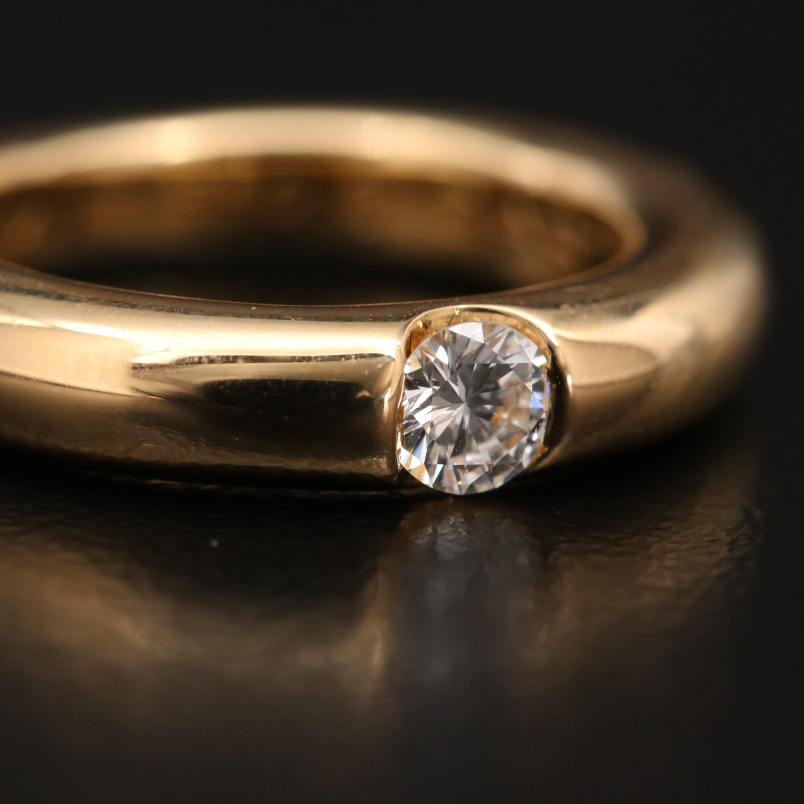 Cartier "Ellipse" 18K Diamond Ring