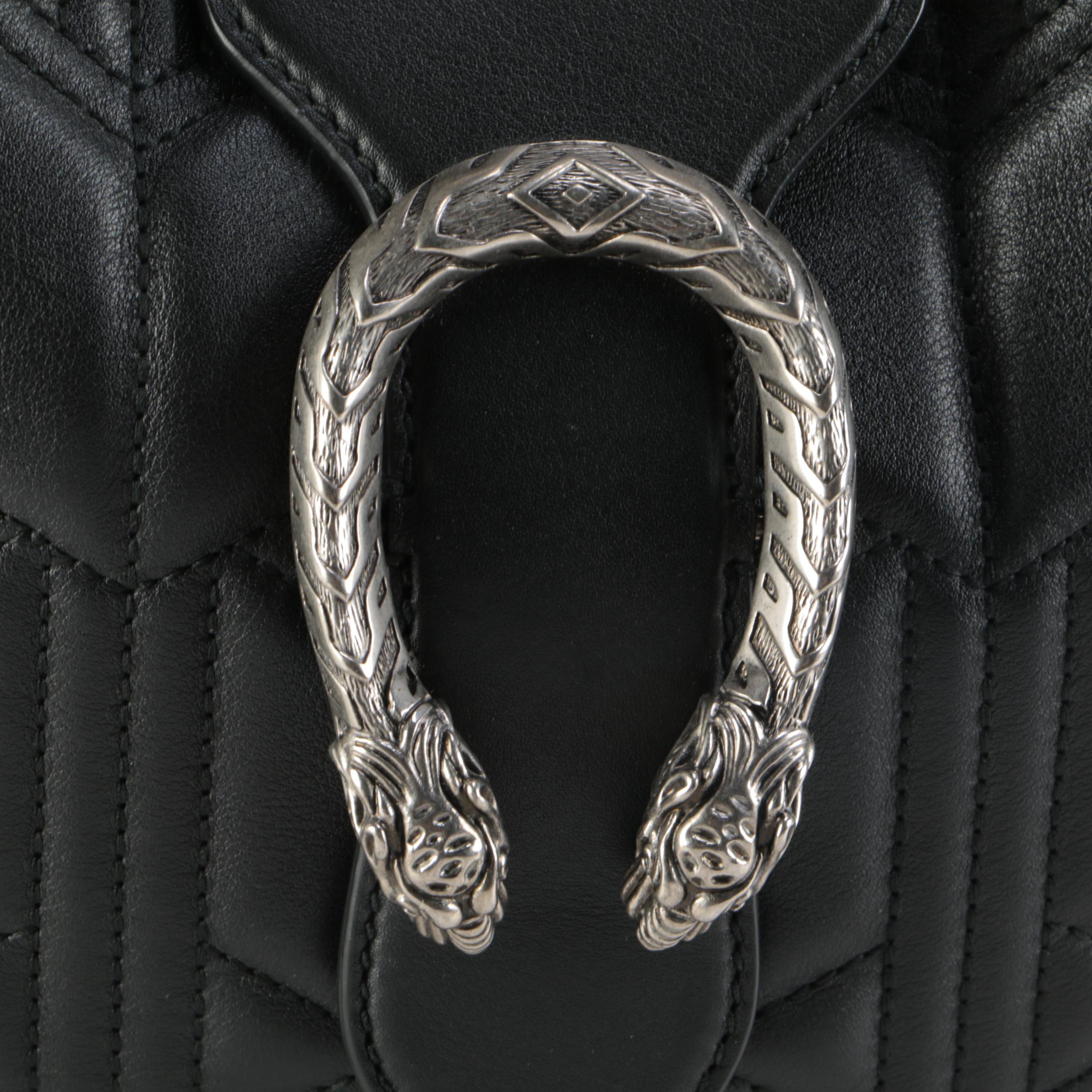 Gucci Dionysus Hobo Bag in Black Quilted Matelassé Leather