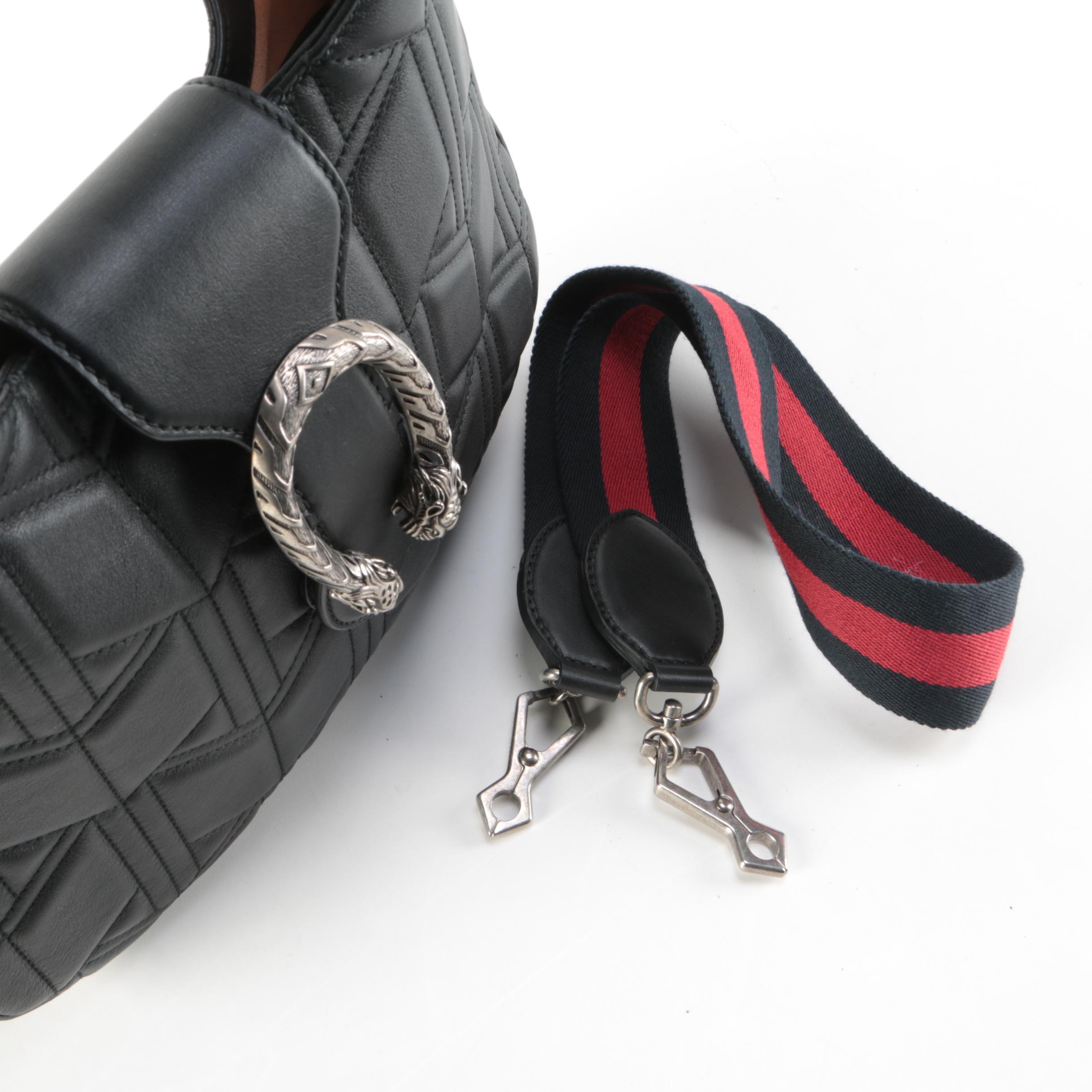 Gucci Dionysus Hobo Bag in Black Quilted Matelassé Leather