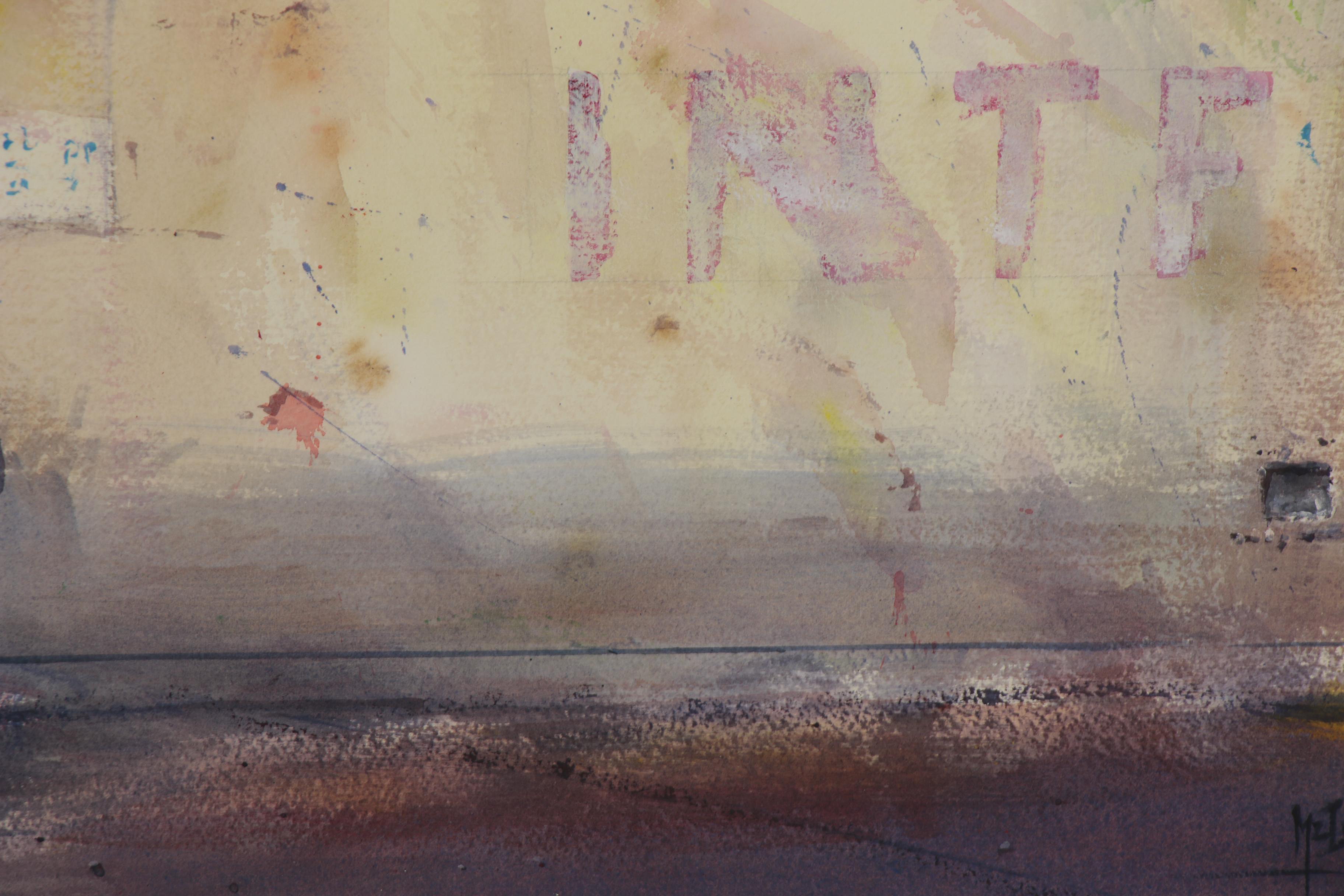 John McIver Watercolor Painting "Paint Crew," 1990