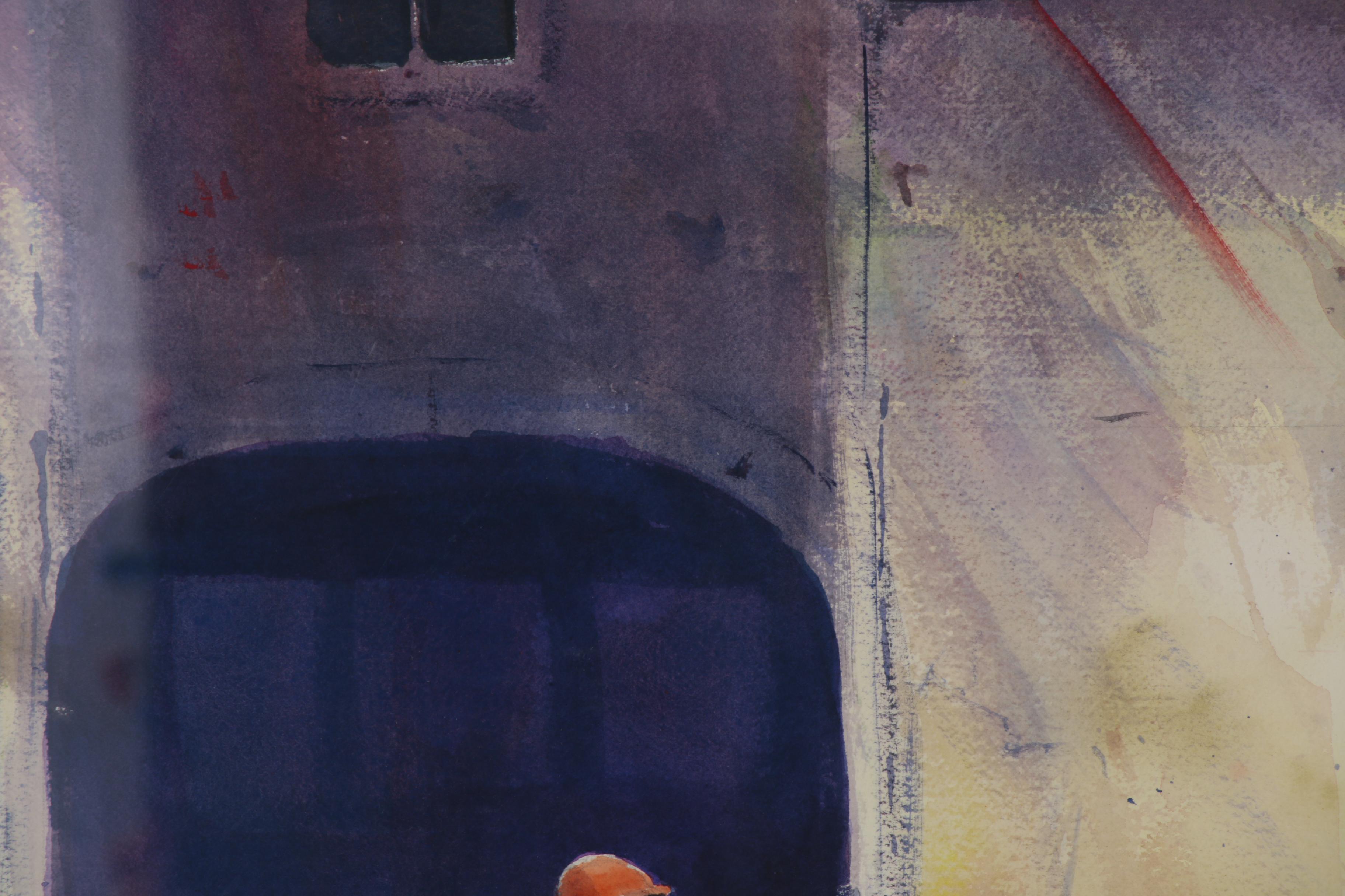 John McIver Watercolor Painting "Paint Crew," 1990