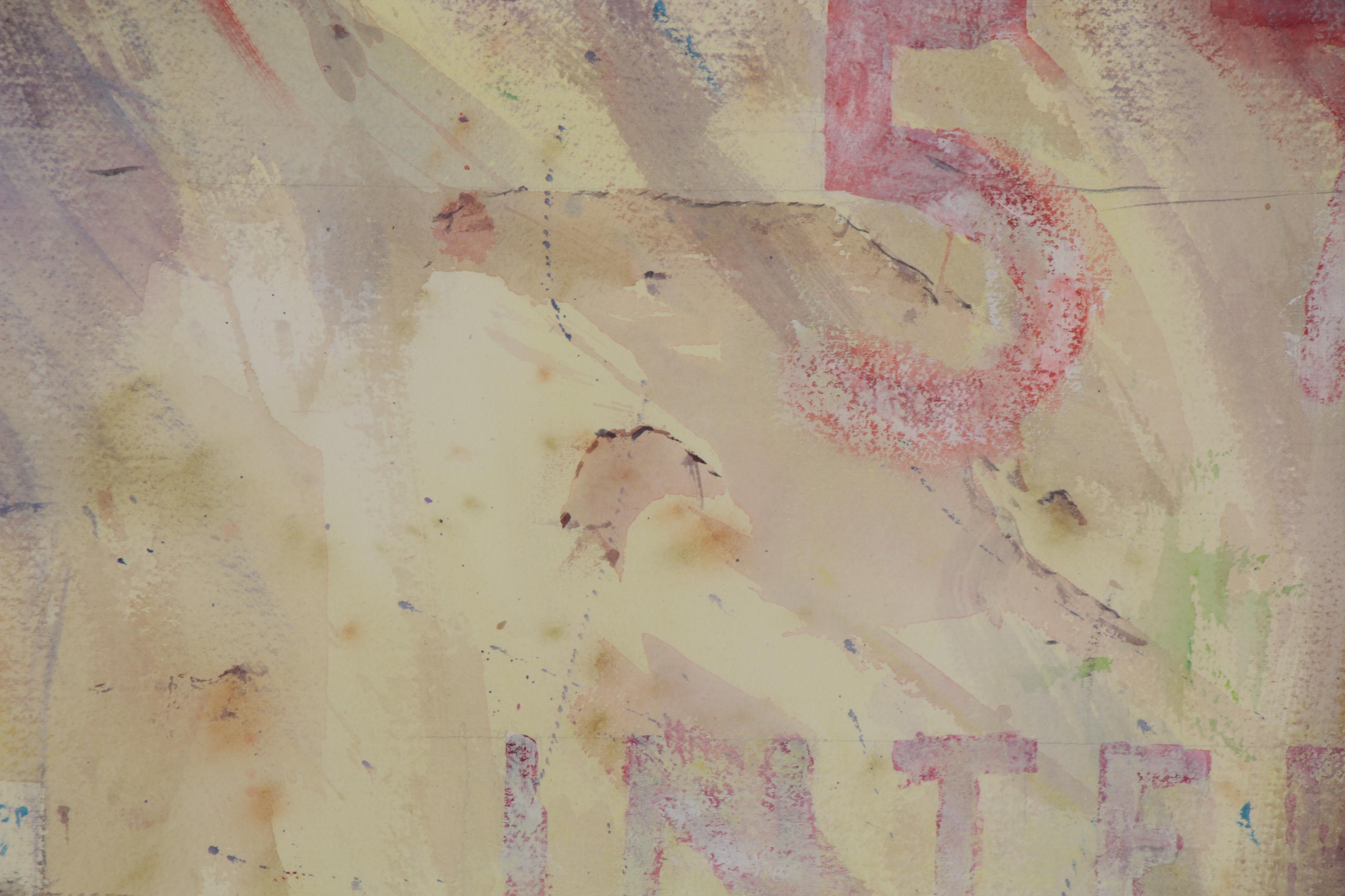 John McIver Watercolor Painting "Paint Crew," 1990