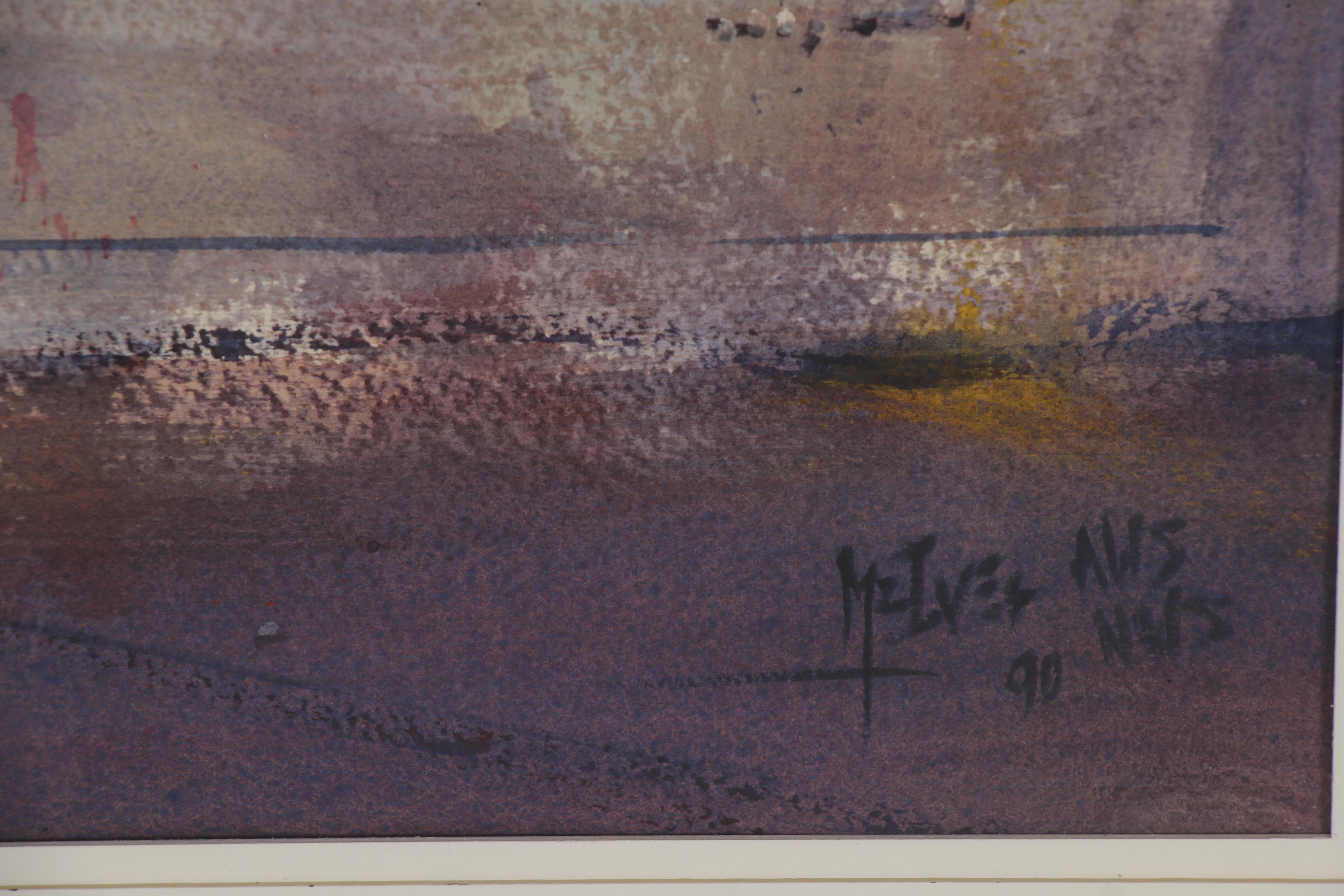 John McIver Watercolor Painting "Paint Crew," 1990