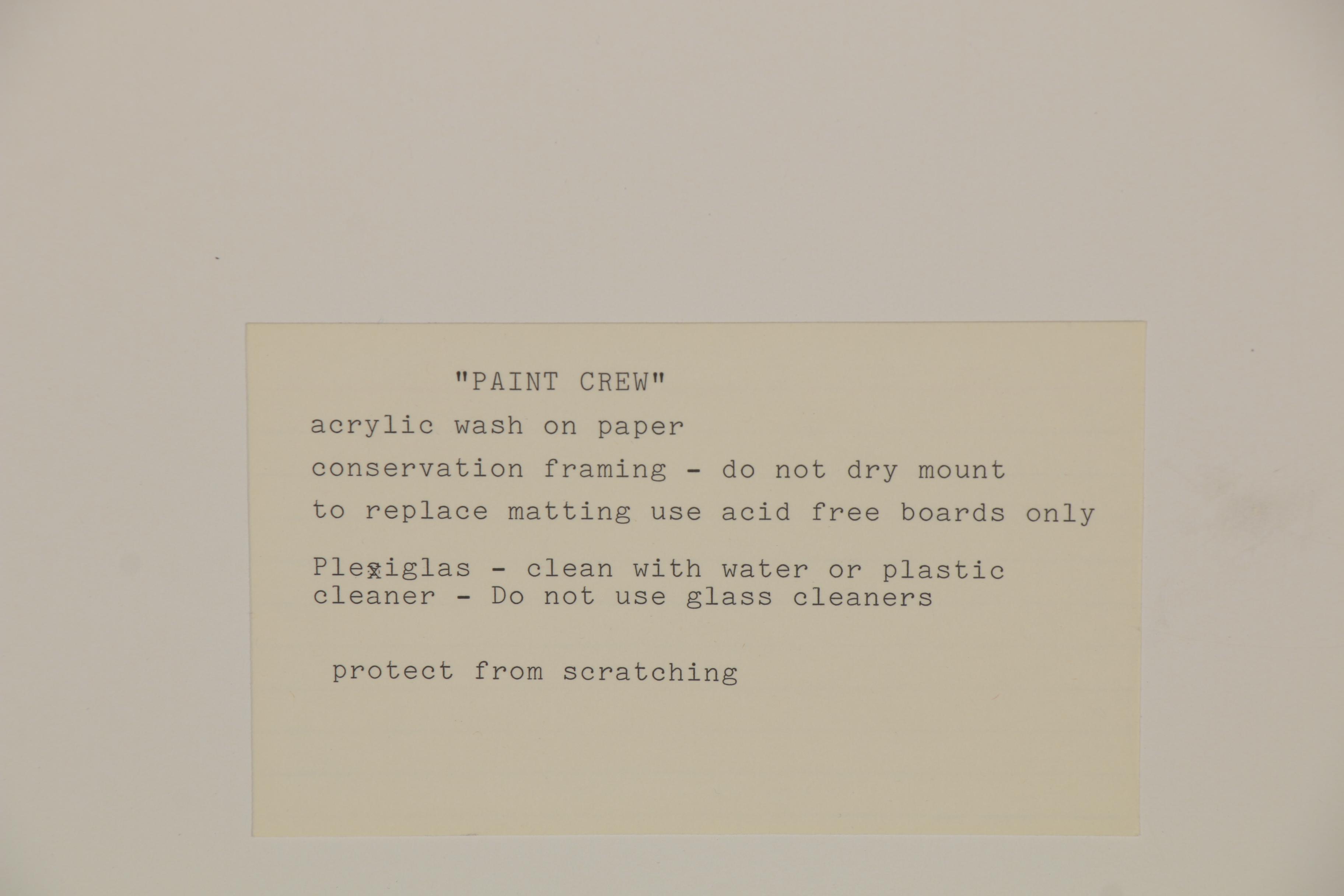 John McIver Watercolor Painting "Paint Crew," 1990