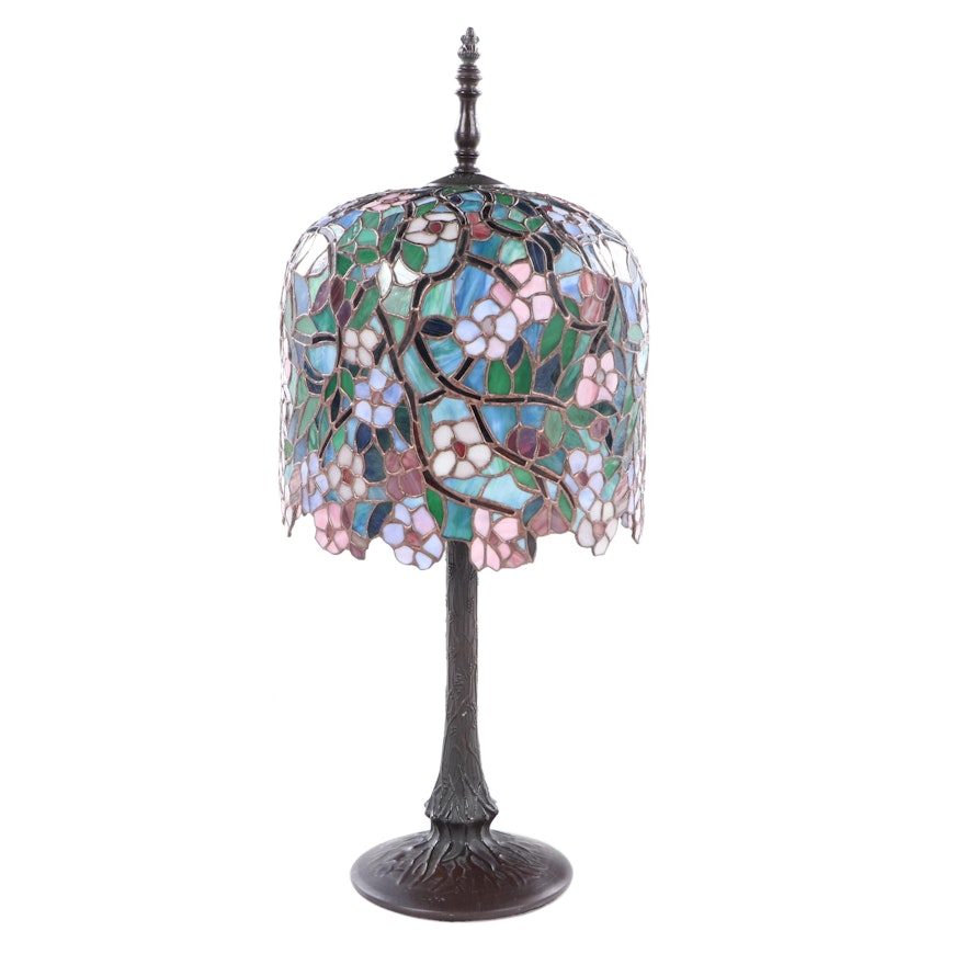 Aura Galaxy Tiffany Style Stained Glass Lamp, Late 20th Century