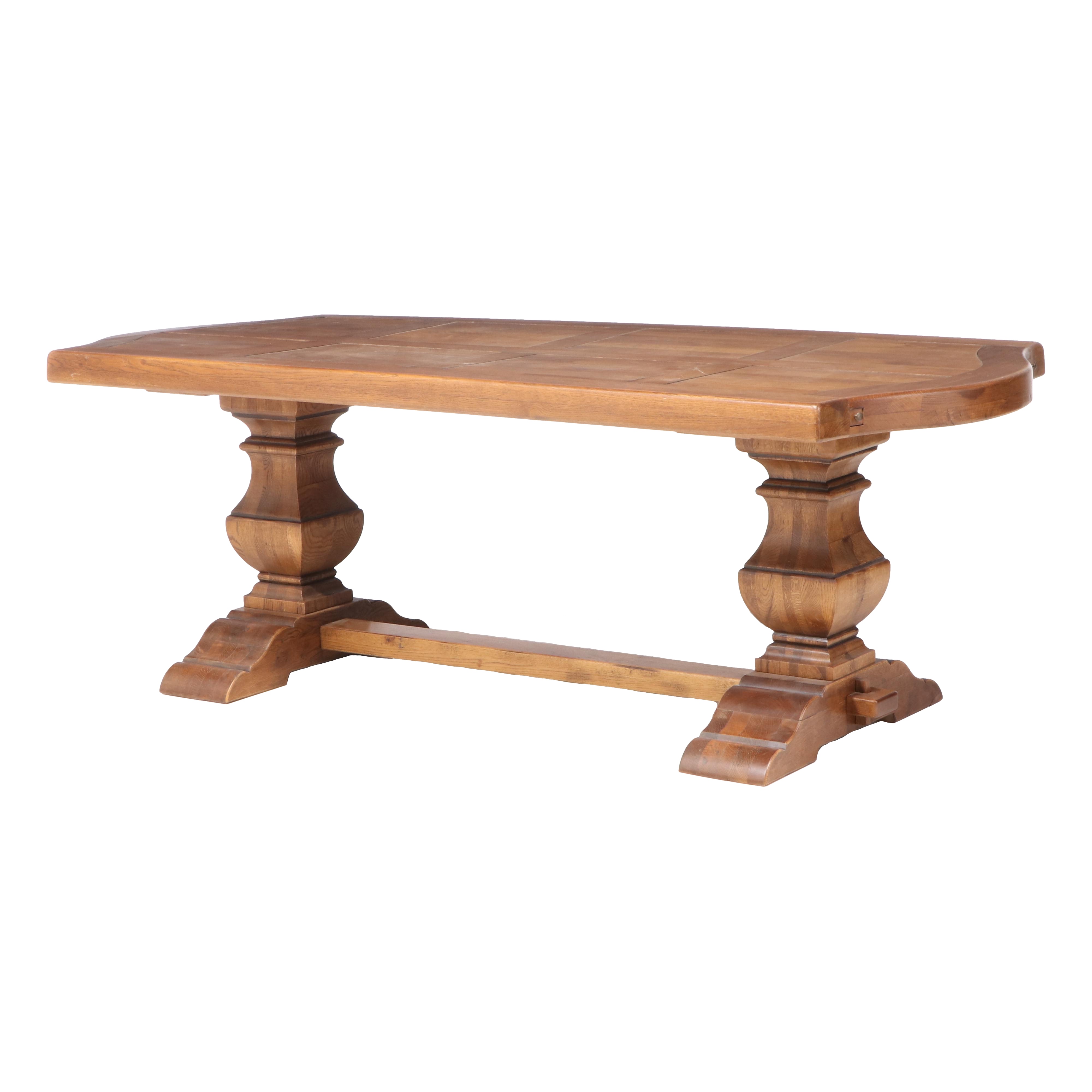 Exigence French Oak Trestle Dining Table