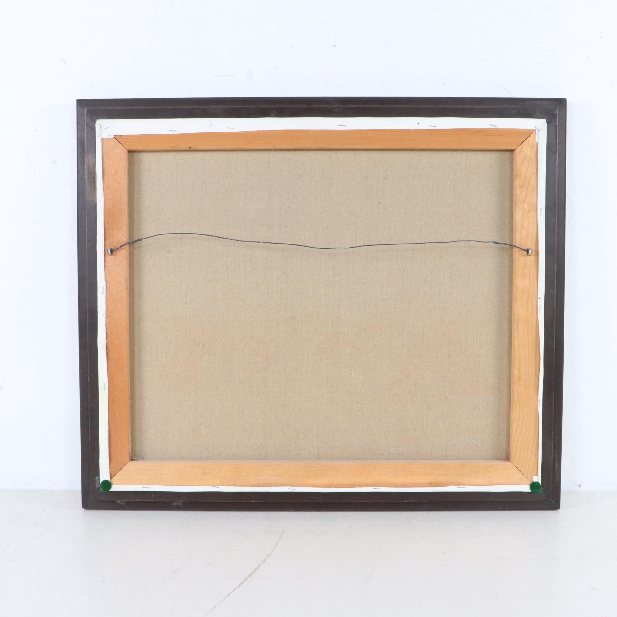 A. Kowalski Acrylic Painting of Eastern European Village Landscape