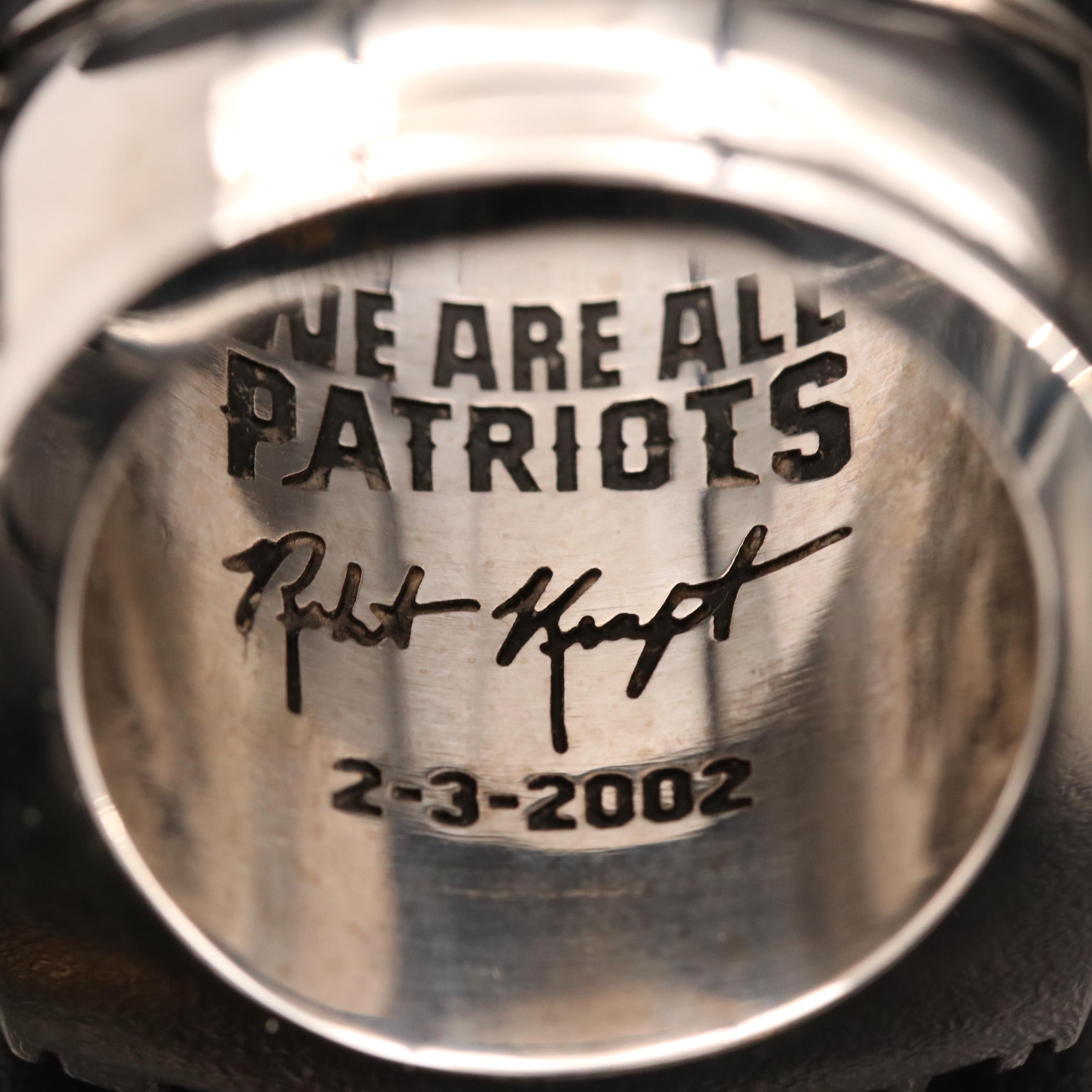 2017 New England Patriots 10K Spinel and 2.00 CTW Diamond AFC Championship Ring