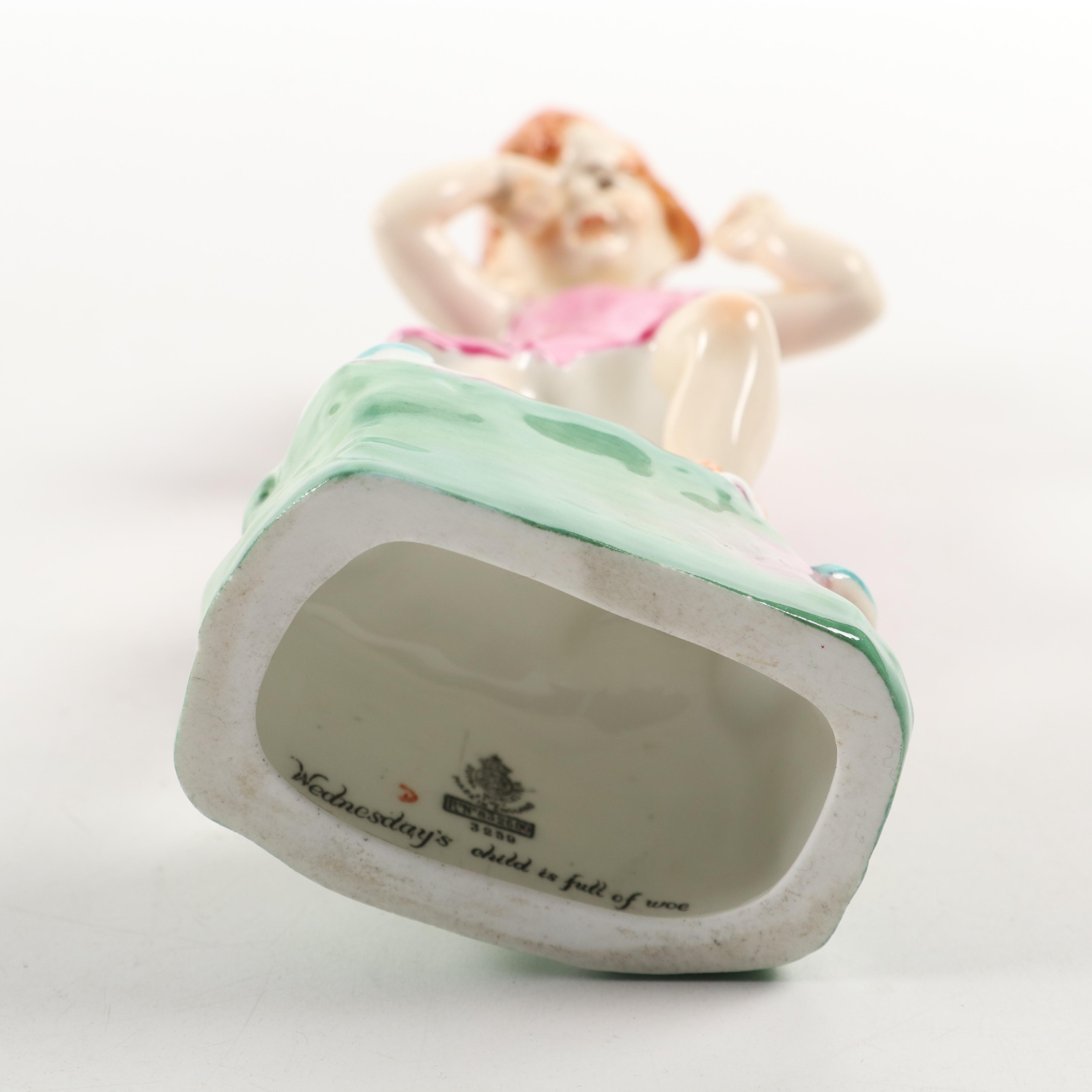 Royal Worcester "Thursday's Child Has Far to Go" and Other Porcelain Figurine