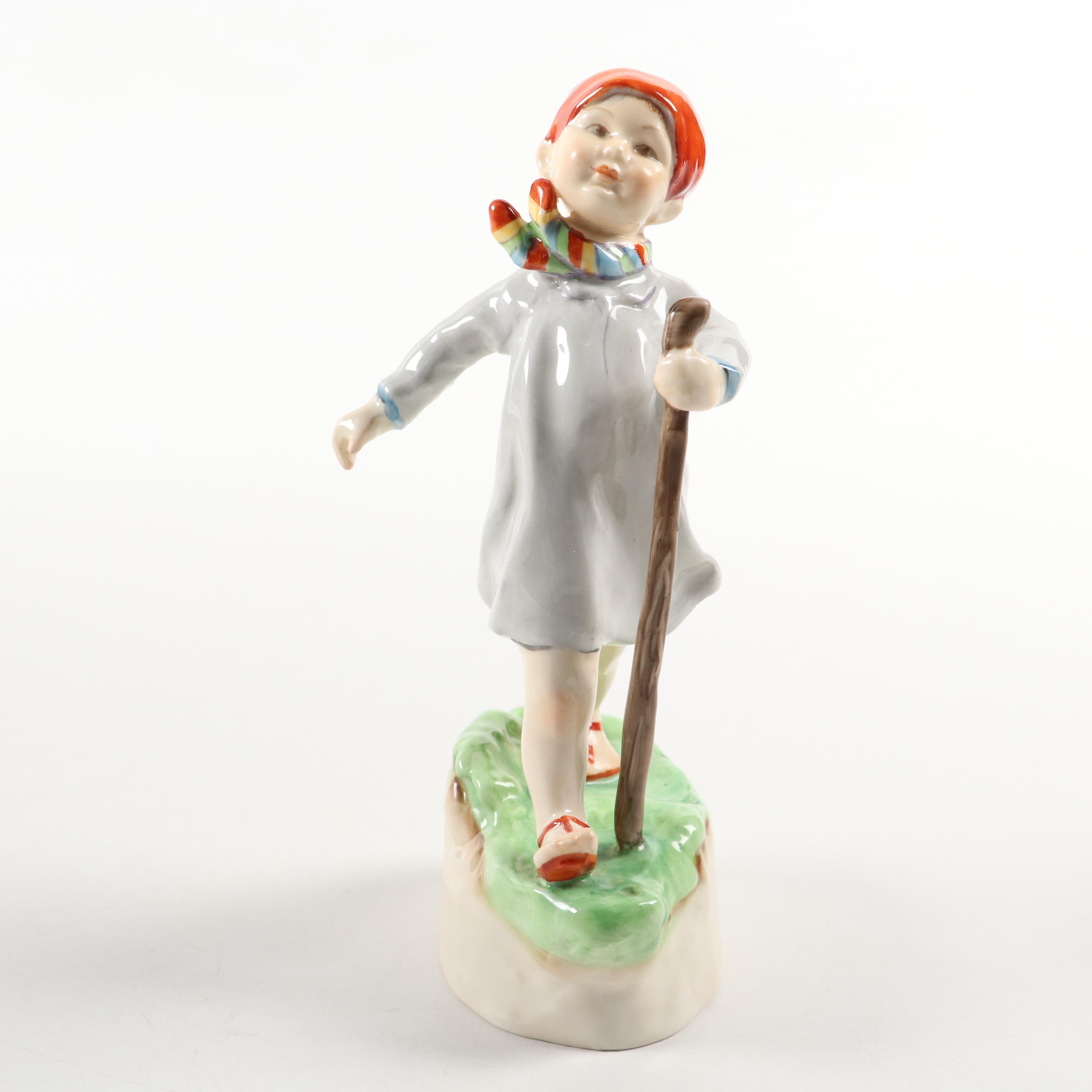 Royal Worcester "Thursday's Child Has Far to Go" and Other Porcelain Figurine