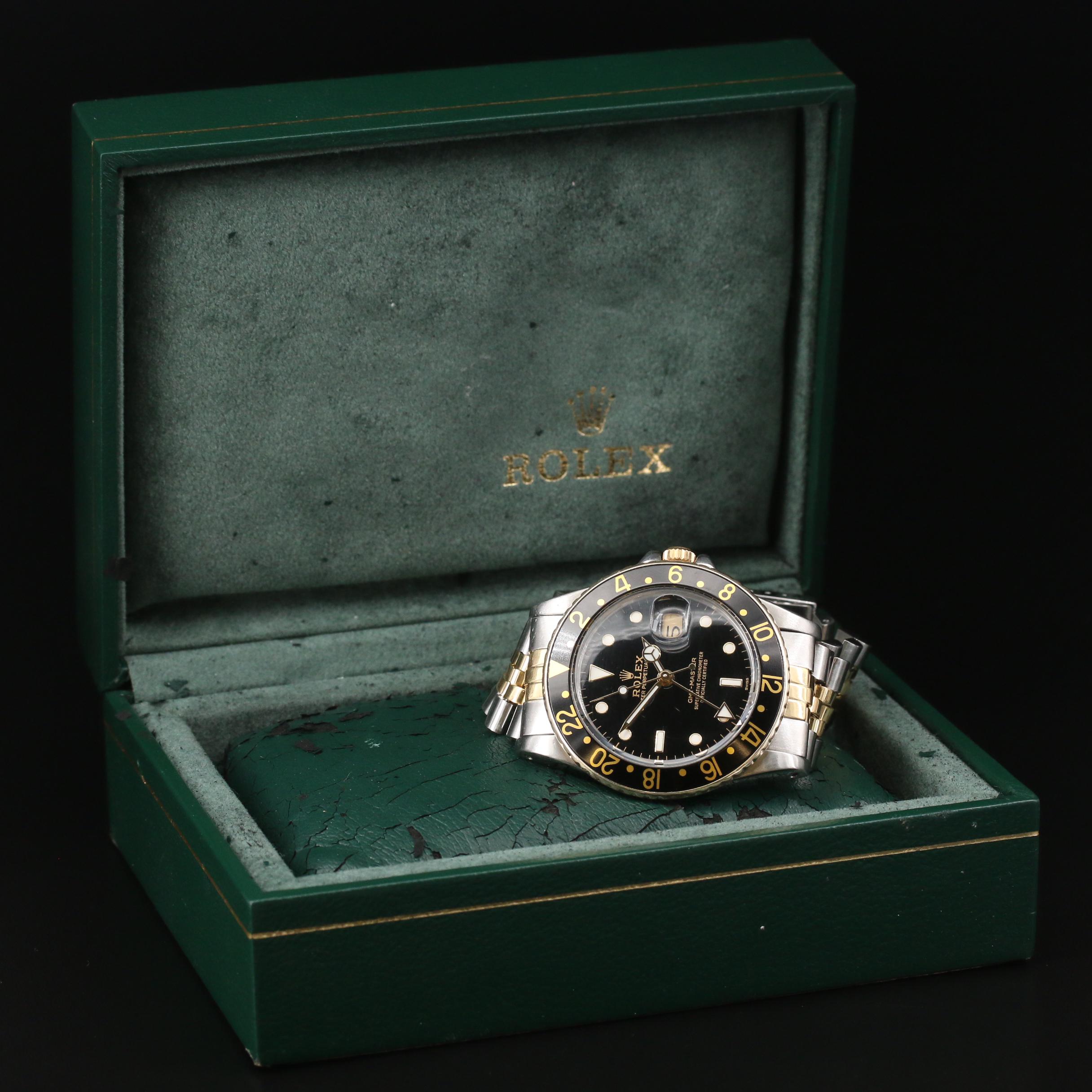 1979 Rolex GMT - Master 16753 18K Gold and Stainless Steel Automatic Watch