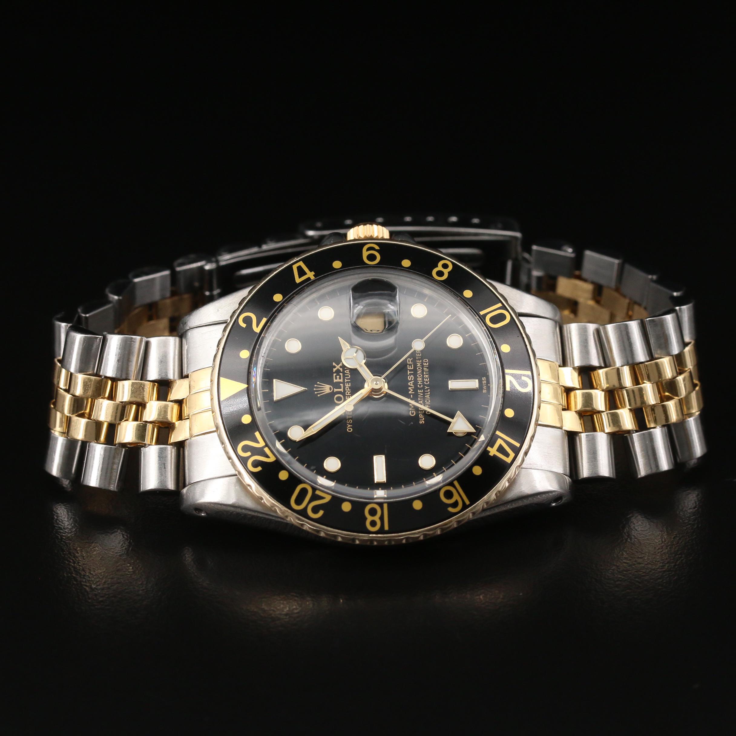 1979 Rolex GMT - Master 16753 18K Gold and Stainless Steel Automatic Watch