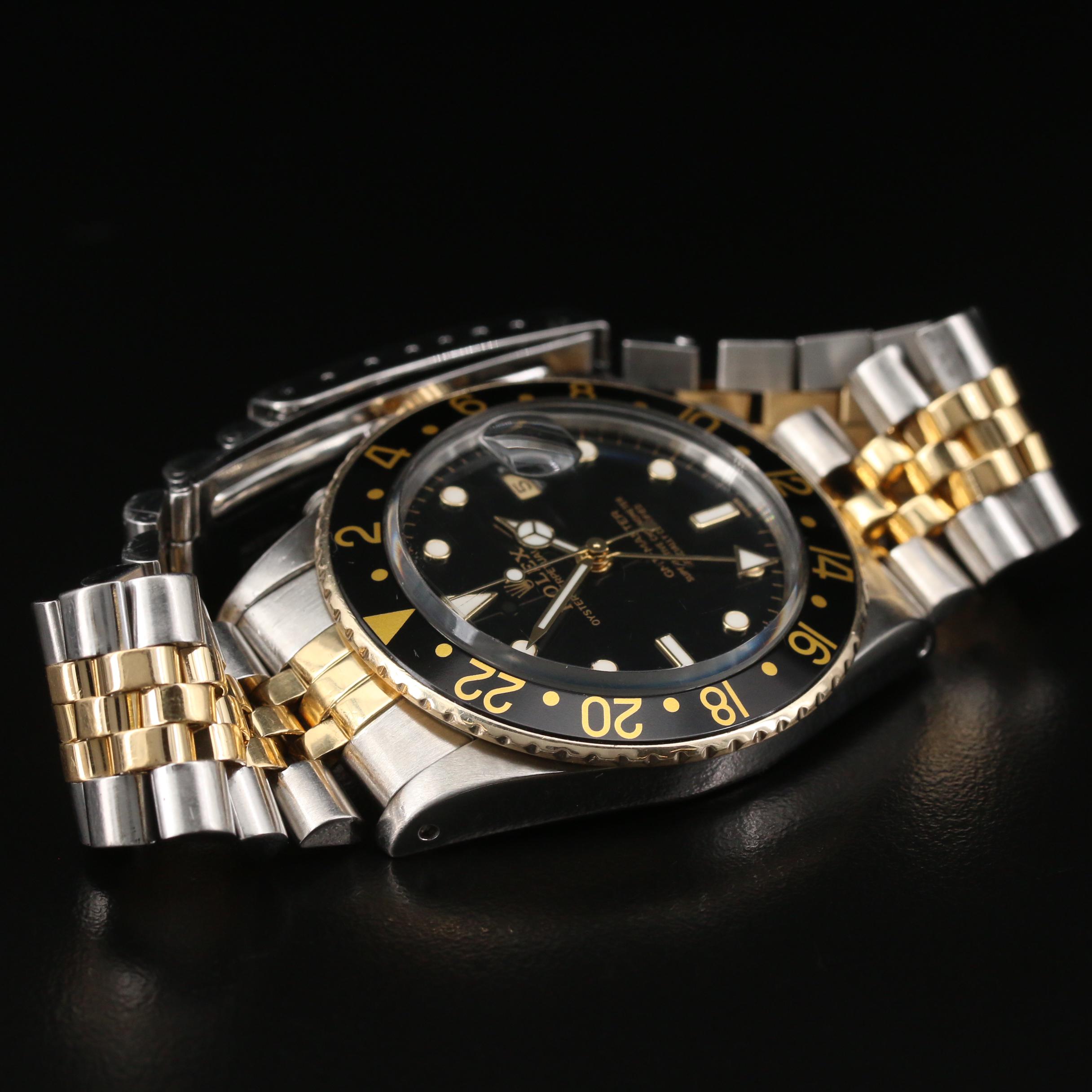 1979 Rolex GMT - Master 16753 18K Gold and Stainless Steel Automatic Watch