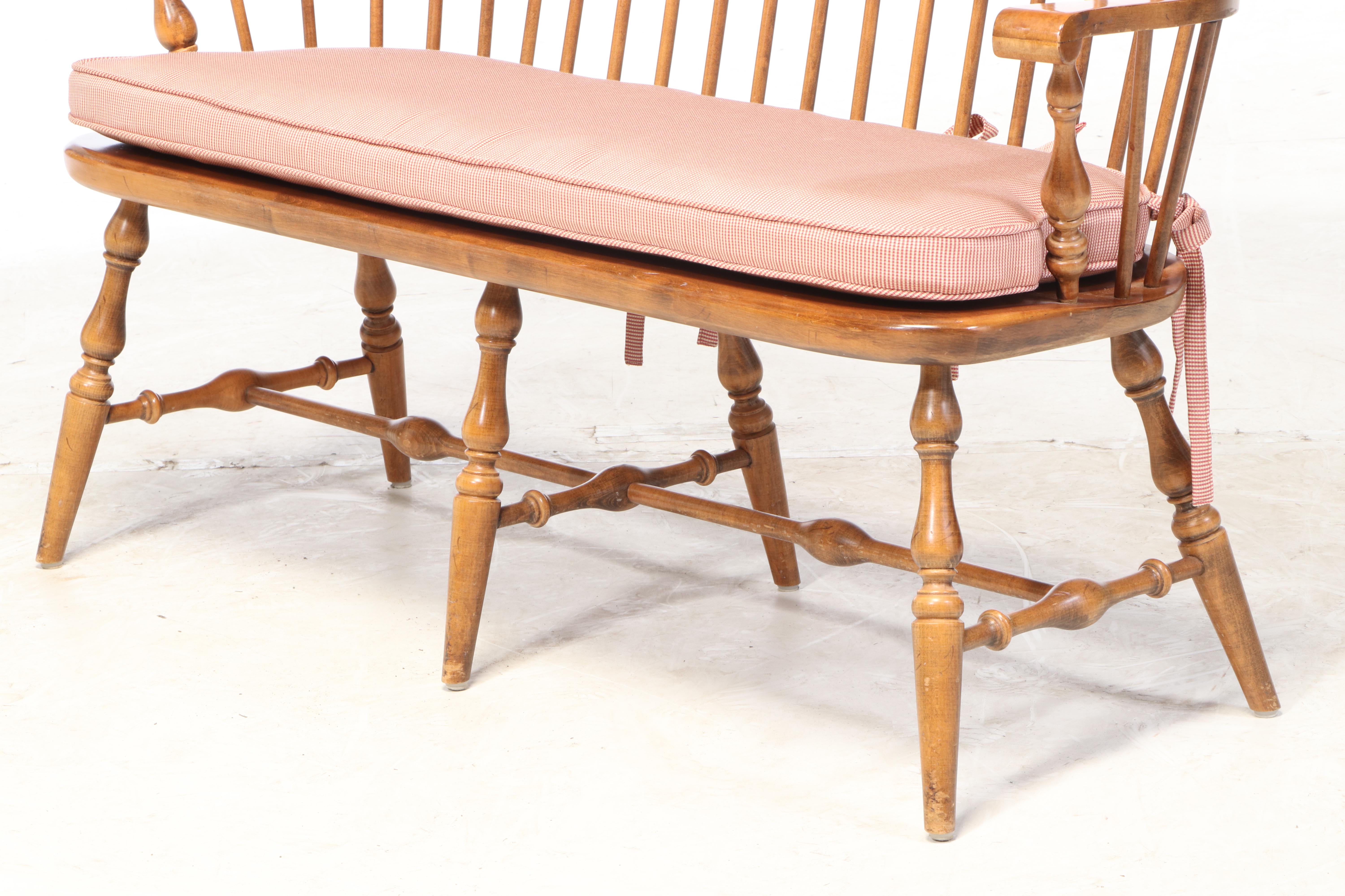 Ethan Allen Maple Sack-Back Windsor Settee