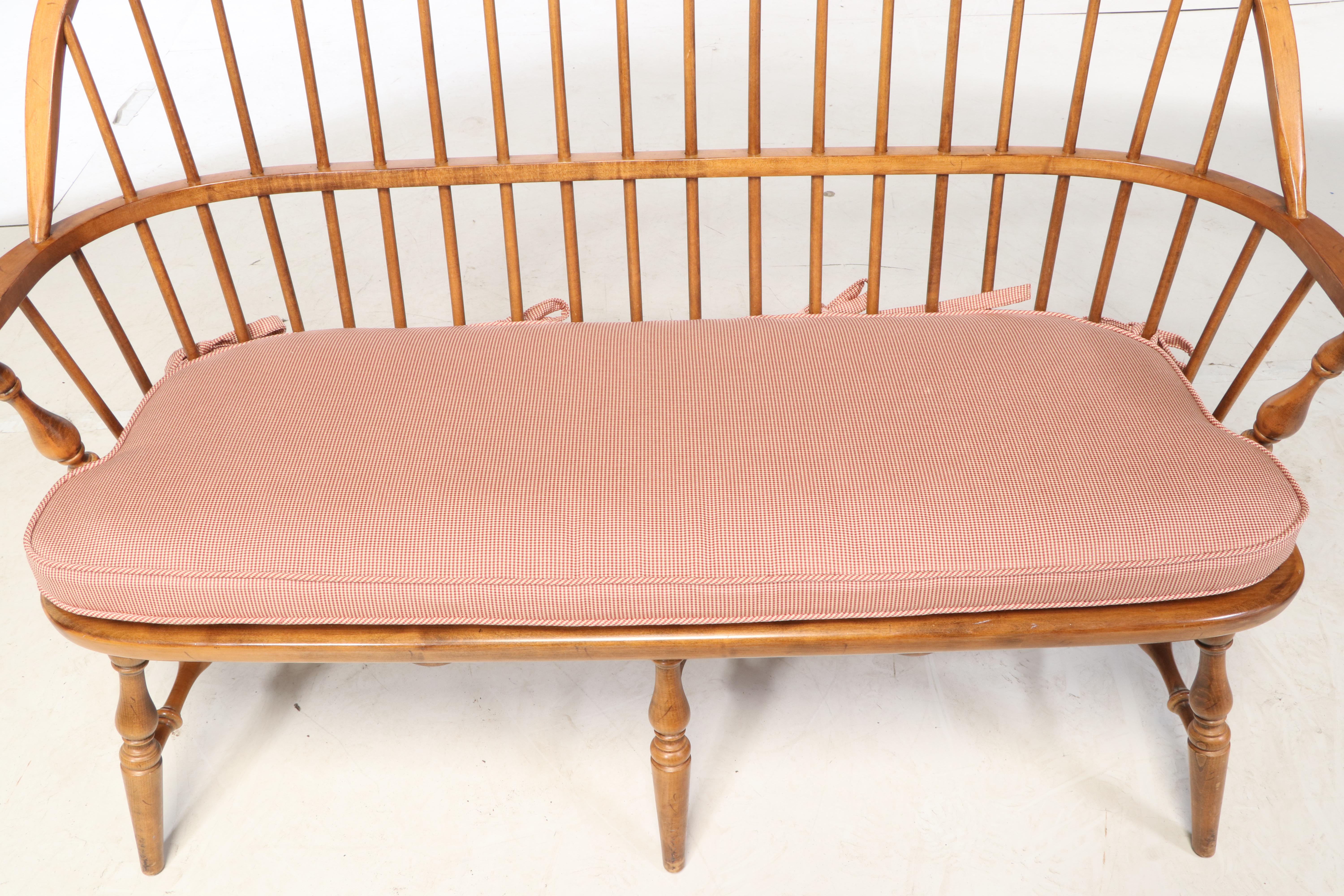 Ethan Allen Maple Sack-Back Windsor Settee