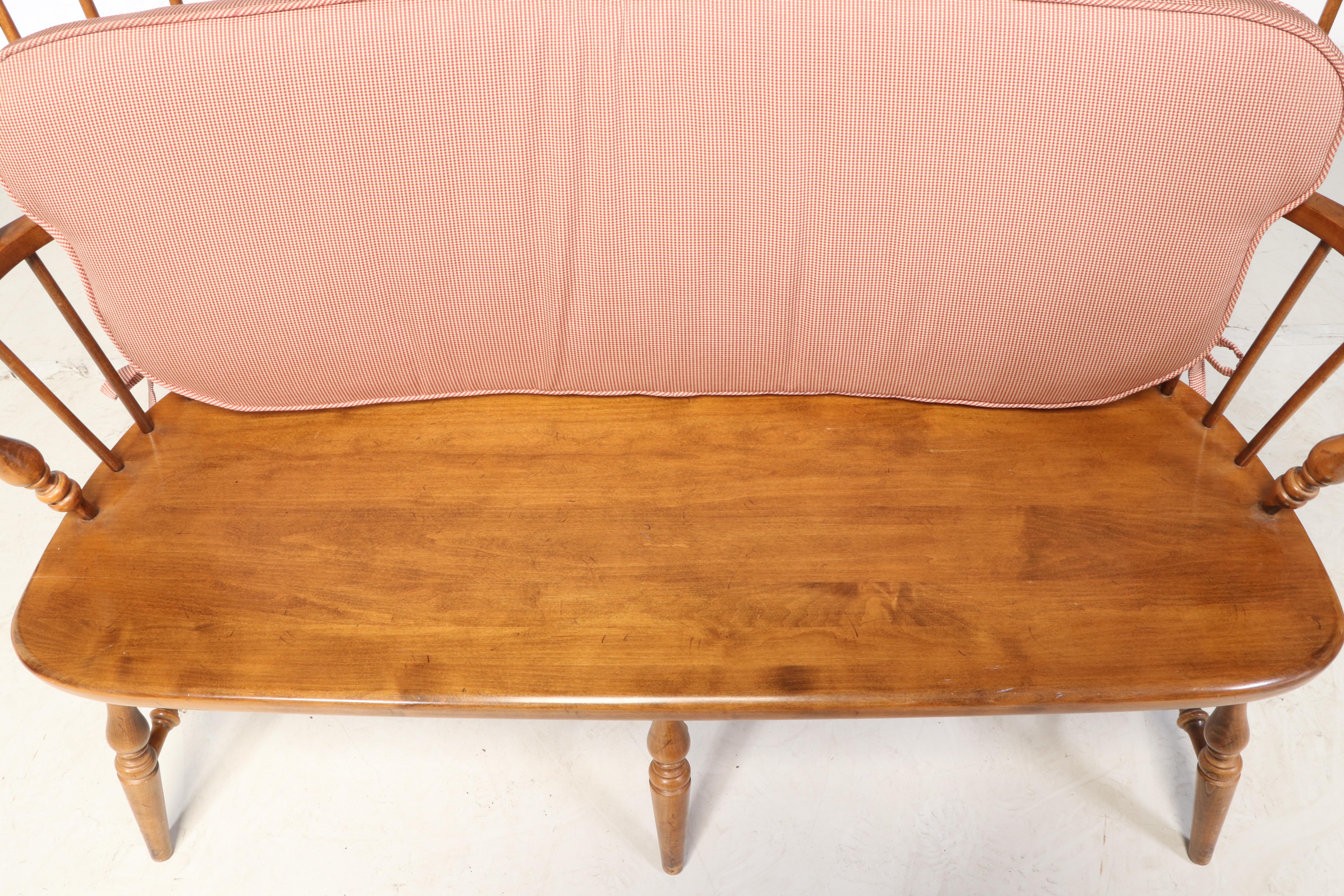 Ethan Allen Maple Sack-Back Windsor Settee