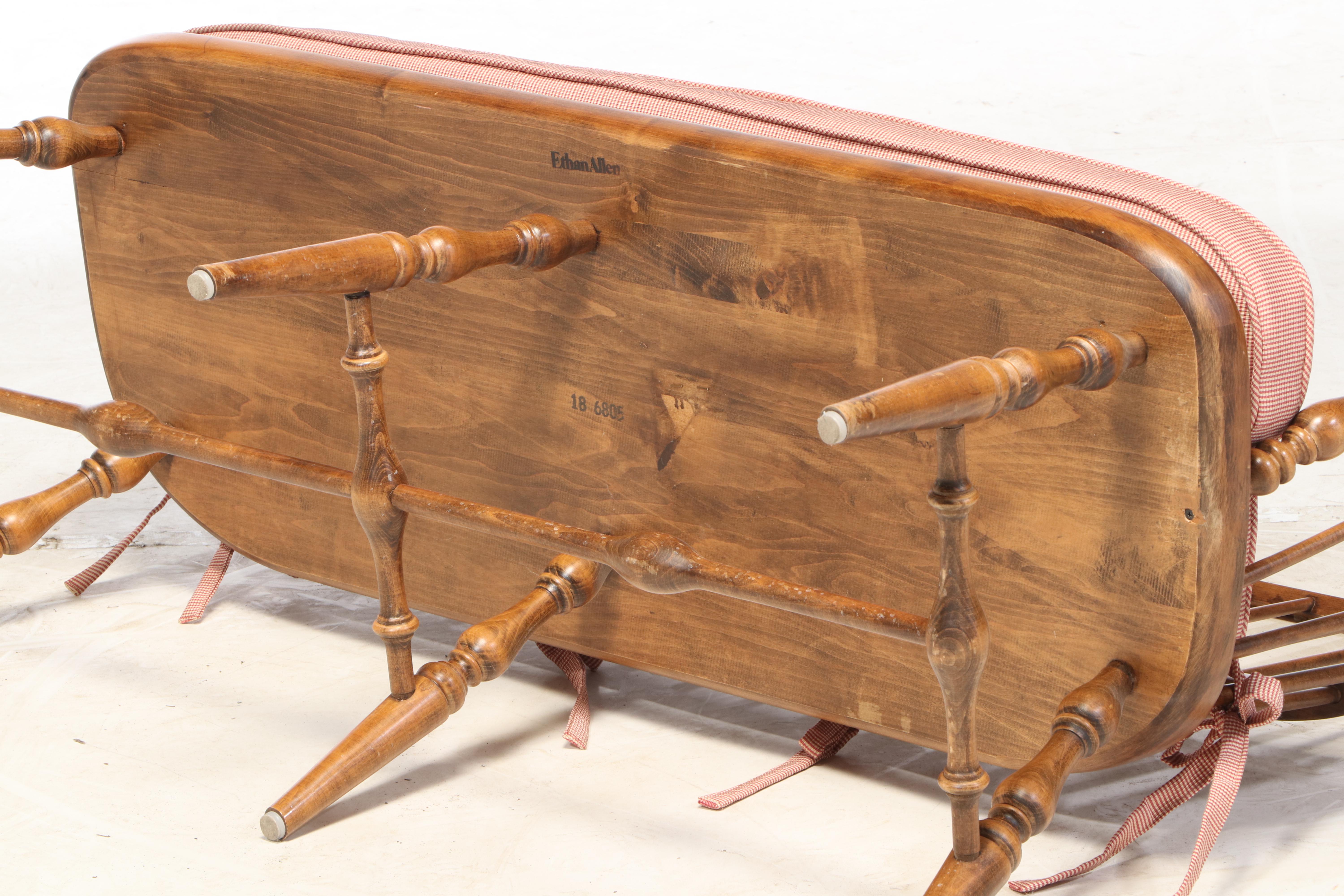 Ethan Allen Maple Sack-Back Windsor Settee