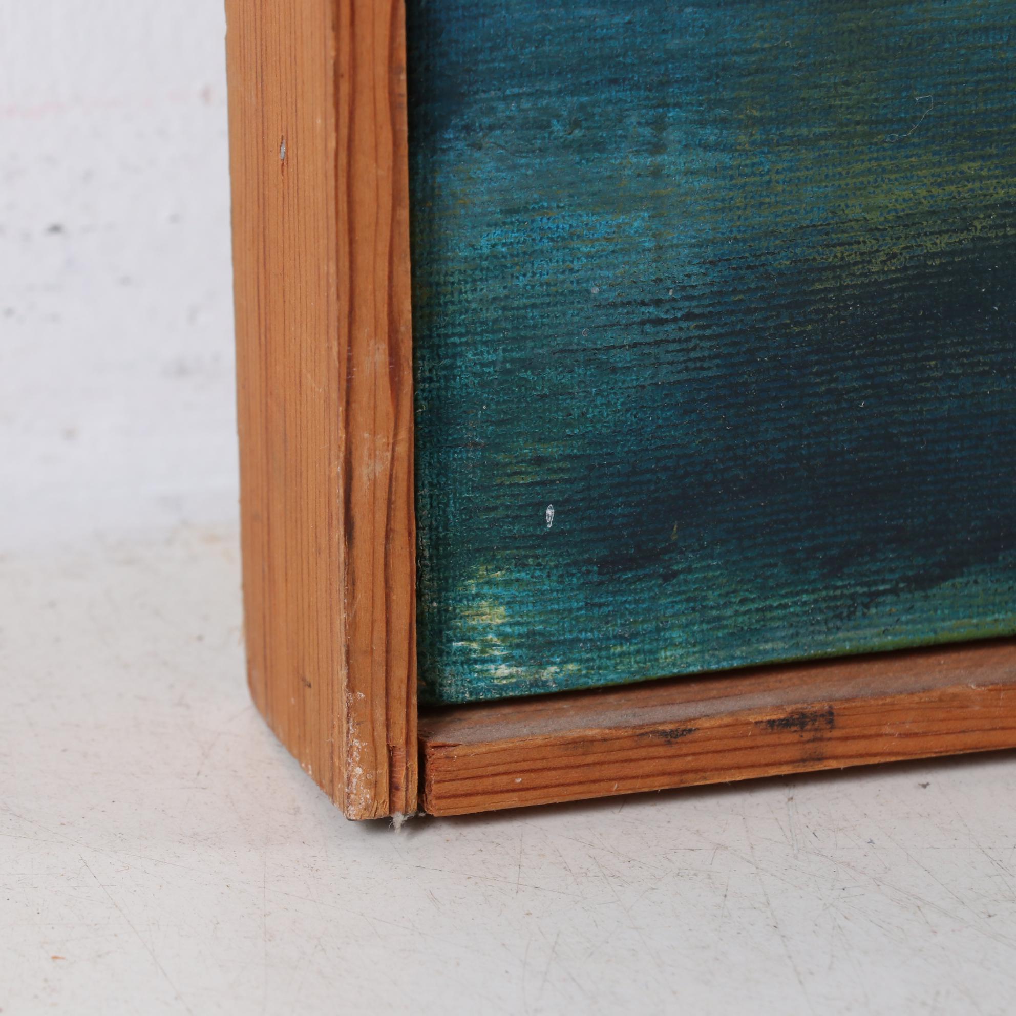 Roscoe E. Wallace Impressionist Style Oil Painting "Steamboat Rock," 1968