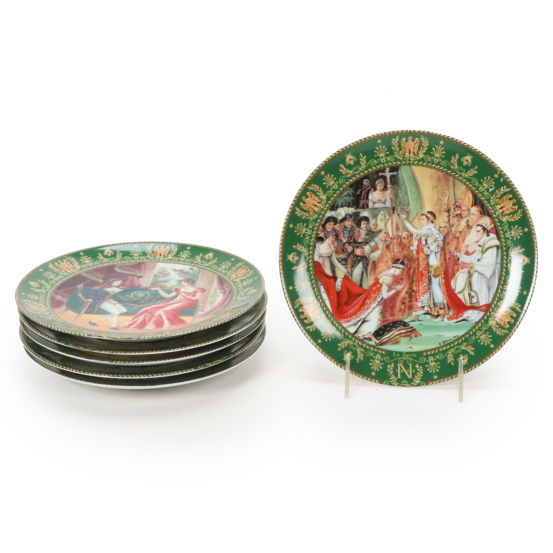 Henri D'Arceau "Josephine and Napoleon" Limoges Porcelain Plates
