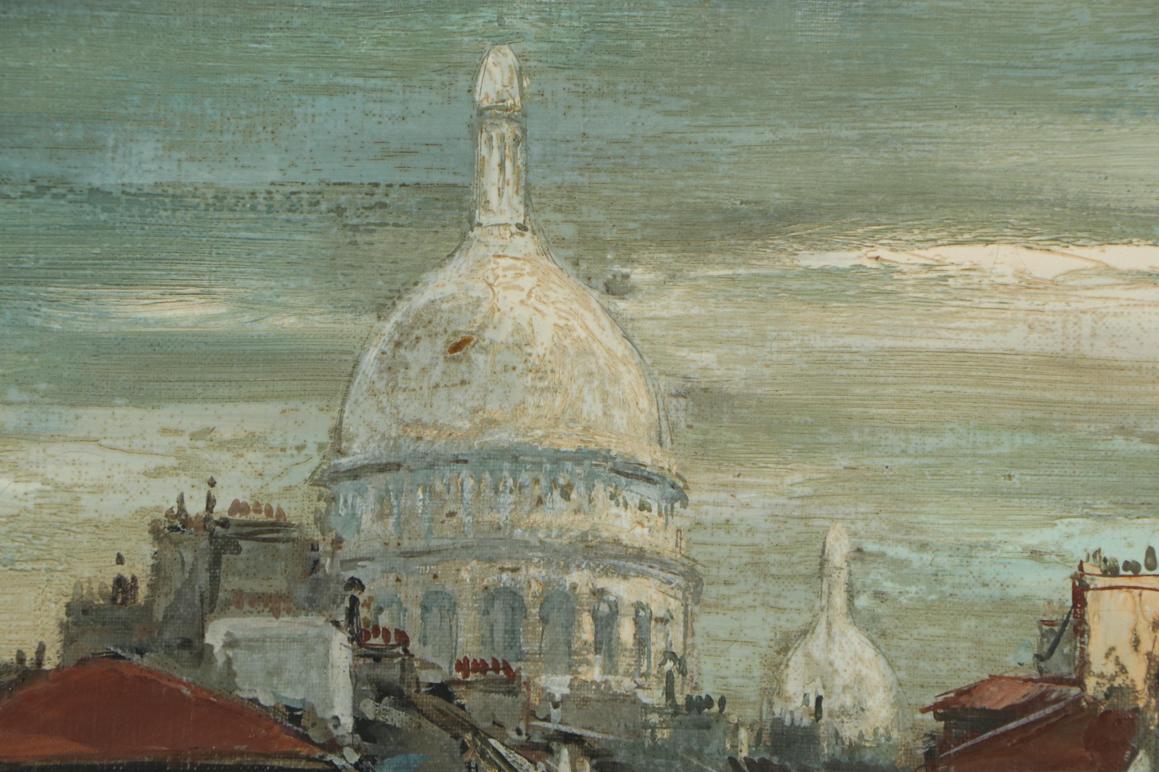 Fernand Claver Impressionistic Oil Painting "Rue D'Abrevou, Paris"