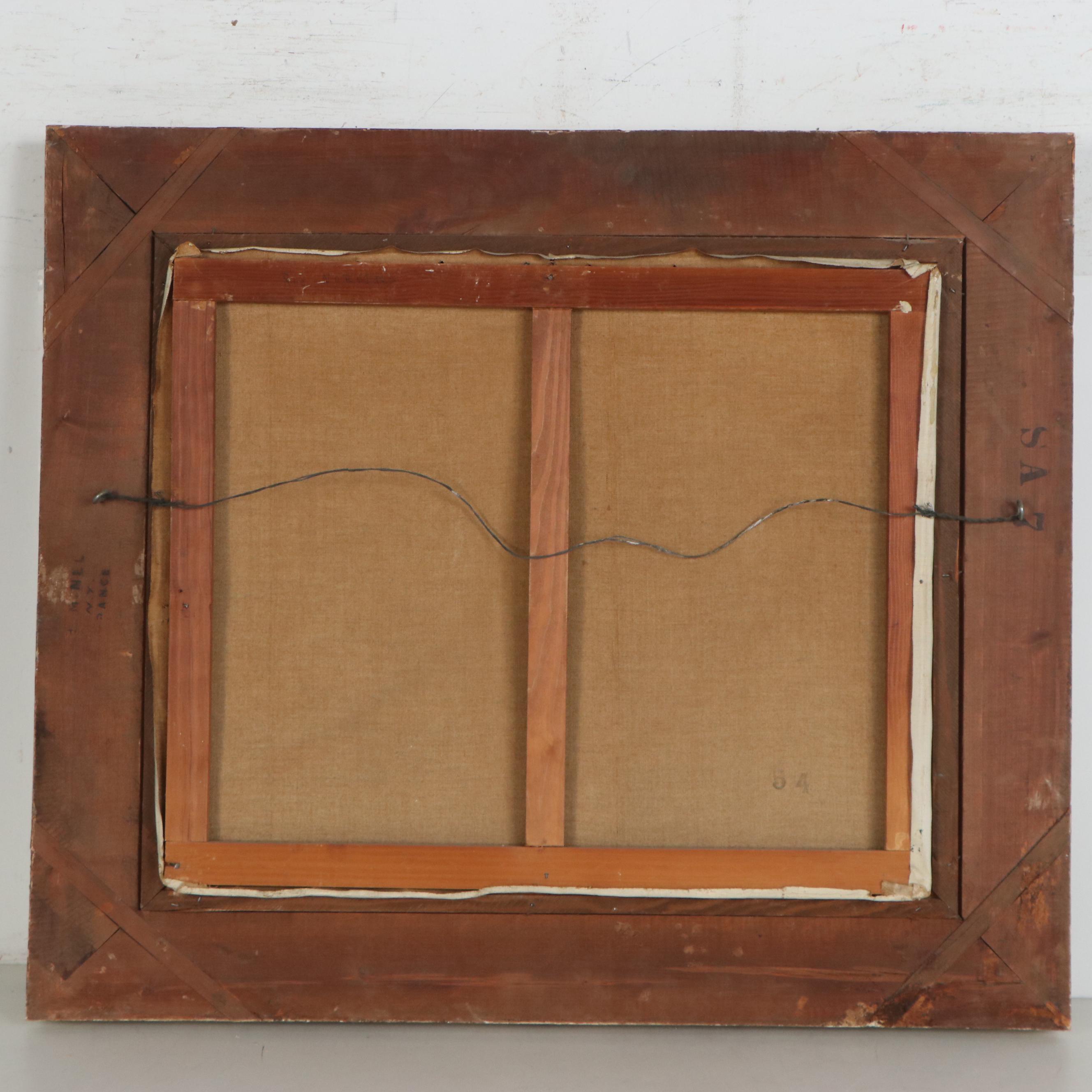 Fernand Claver Impressionistic Oil Painting "Rue D'Abrevou, Paris"