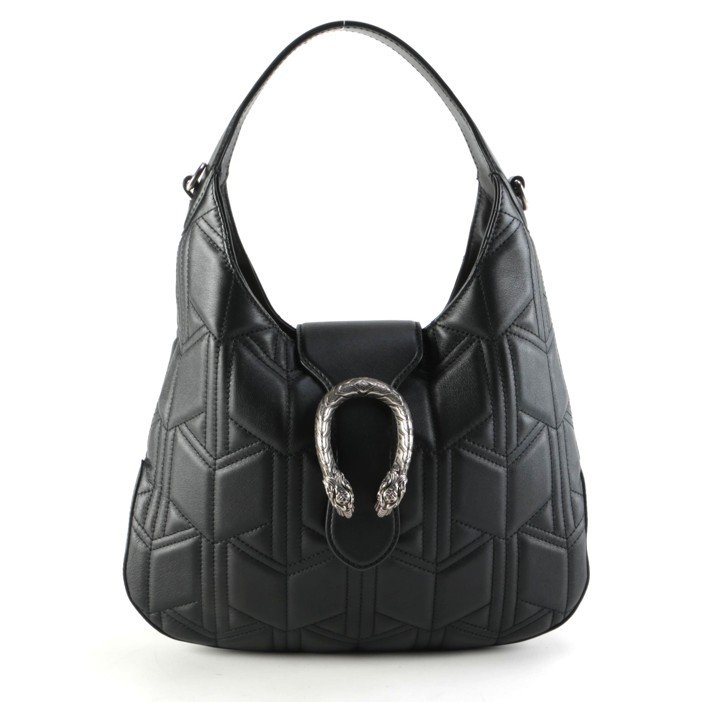 Gucci Dionysus Hobo Bag in Black Quilted Matelassé Leather