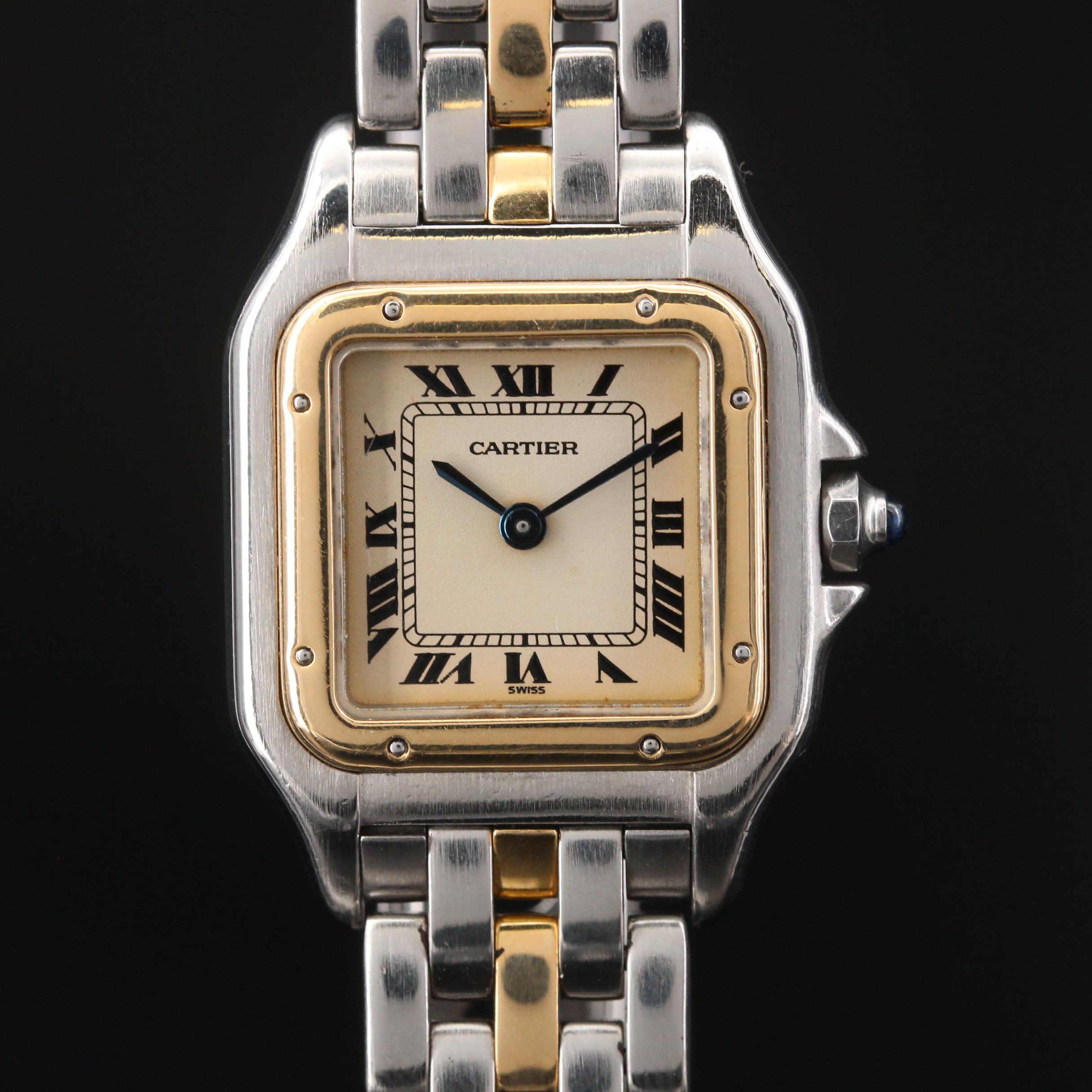 Cartier Panther 18K Gold and Stainless Steel Quartz Watch