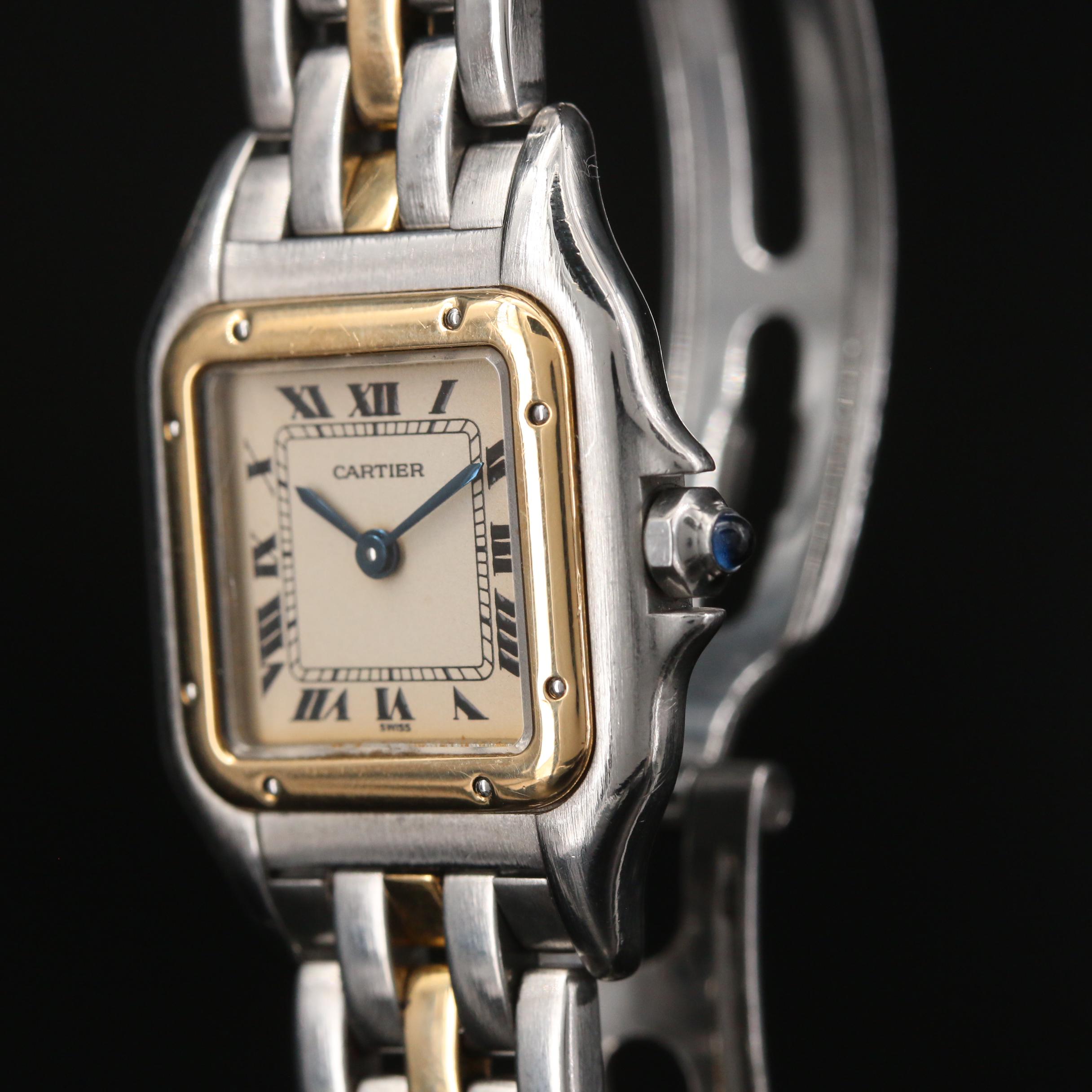Cartier Panther 18K Gold and Stainless Steel Quartz Watch
