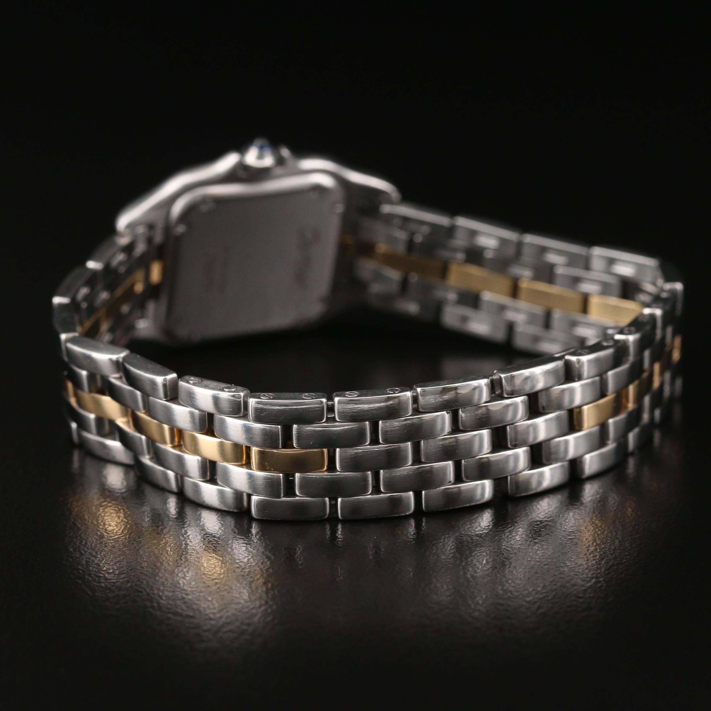 Cartier Panther 18K Gold and Stainless Steel Quartz Watch