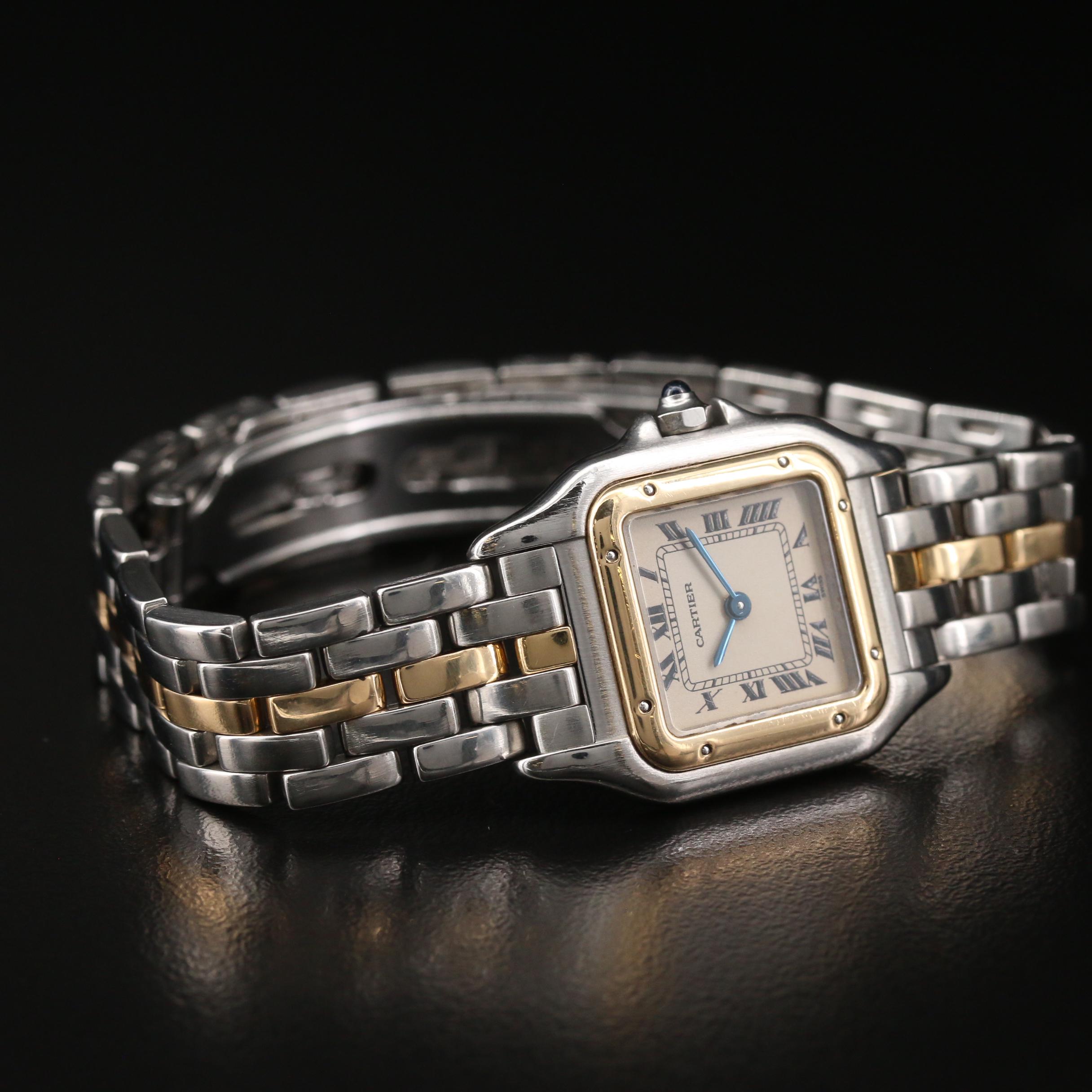 Cartier Panther 18K Gold and Stainless Steel Quartz Watch