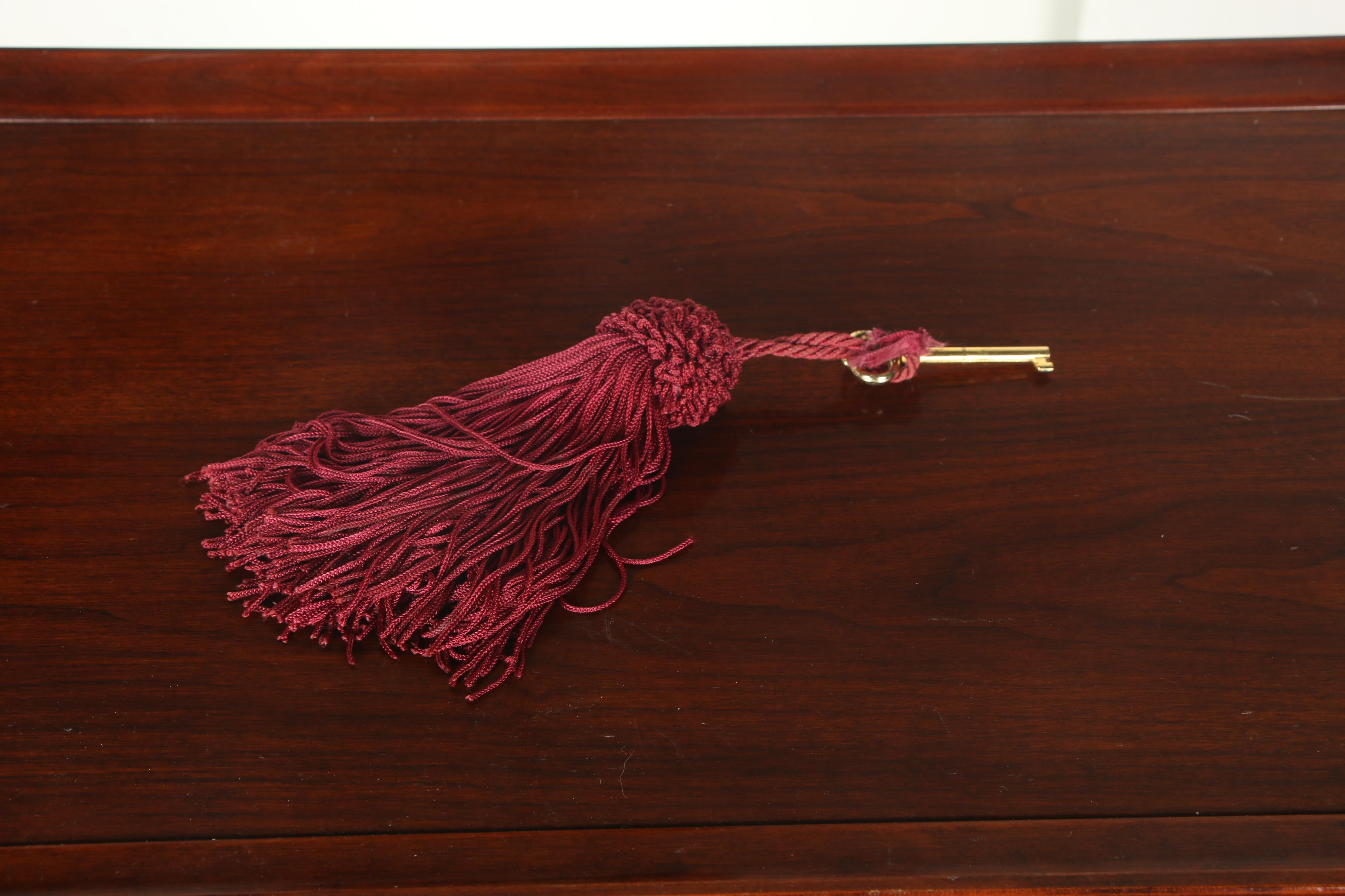 Statton "Trutype Americana" Chippendale Style Cherrywood Silver Chest-on-Stand