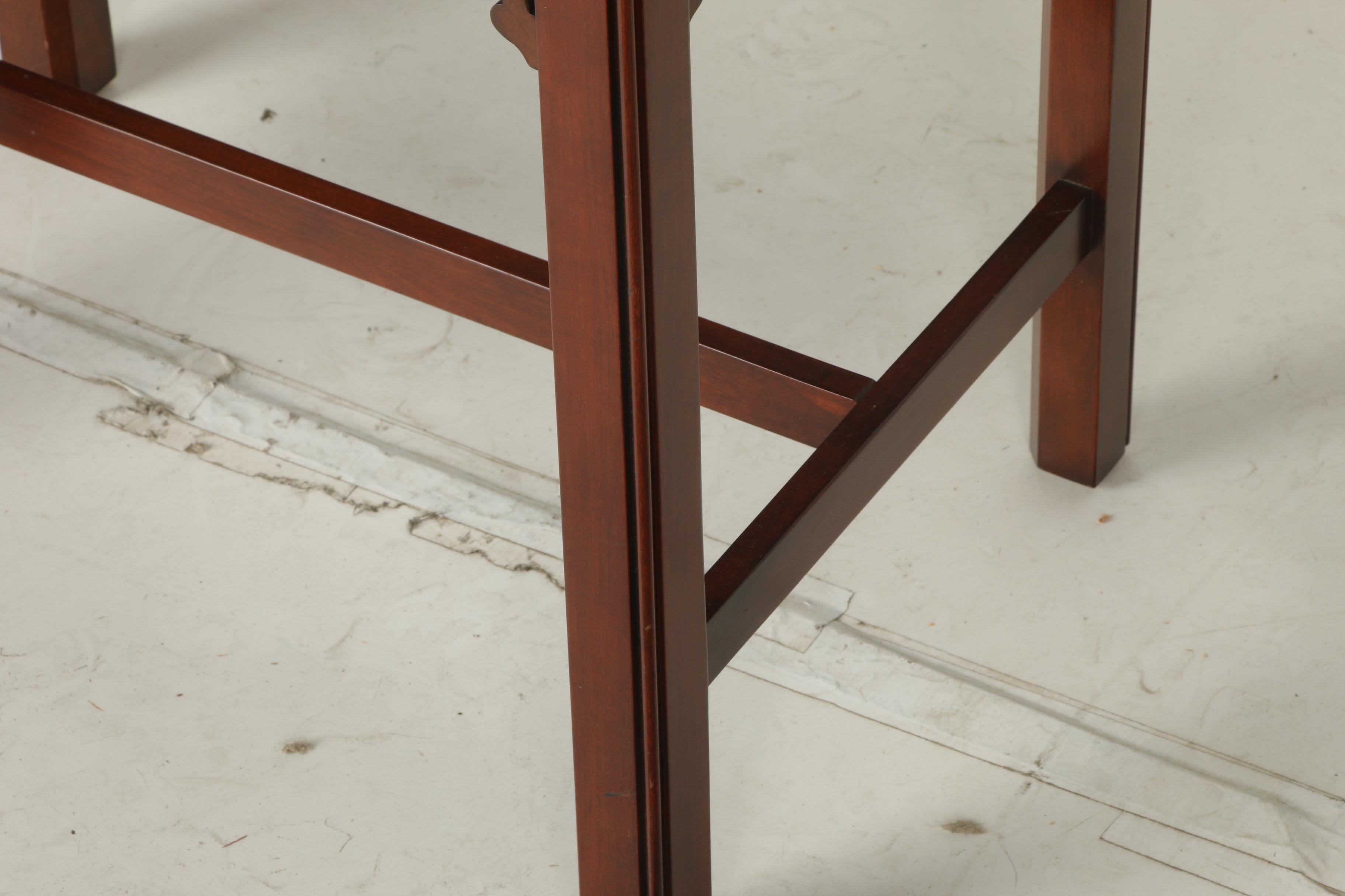 Statton "Trutype Americana" Chippendale Style Cherrywood Silver Chest-on-Stand