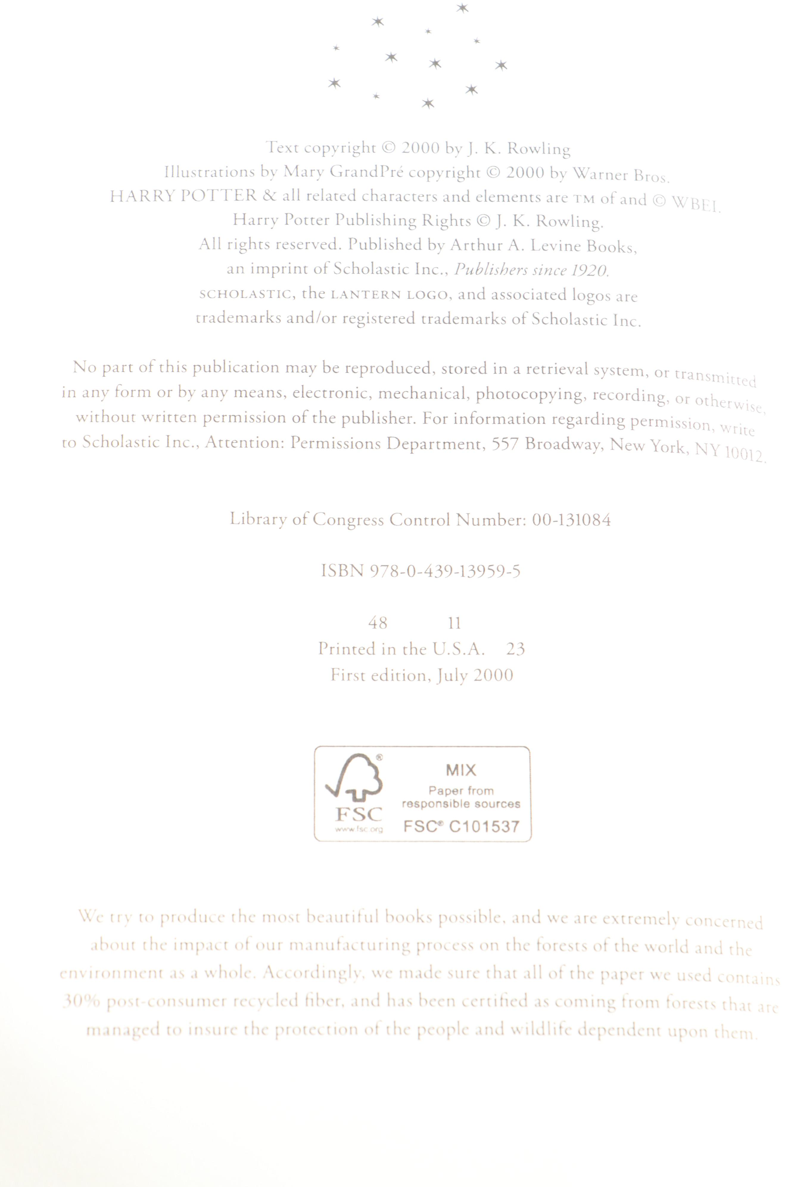 First American Edition "Harry Potter" and "Fantastic Beasts" Books by Rowling