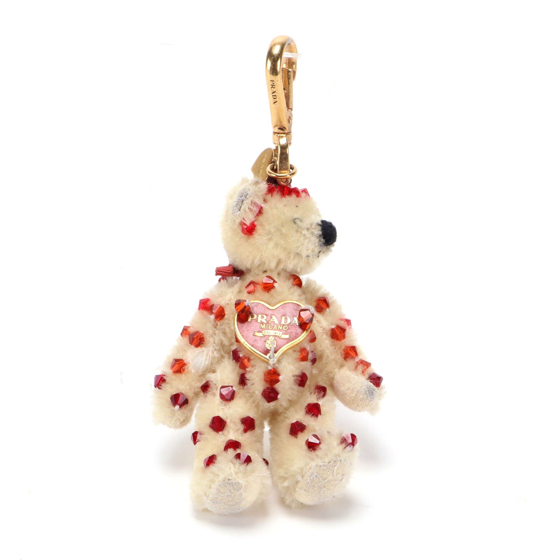 Prada Mohair Cupid Teddy Bear Keychain