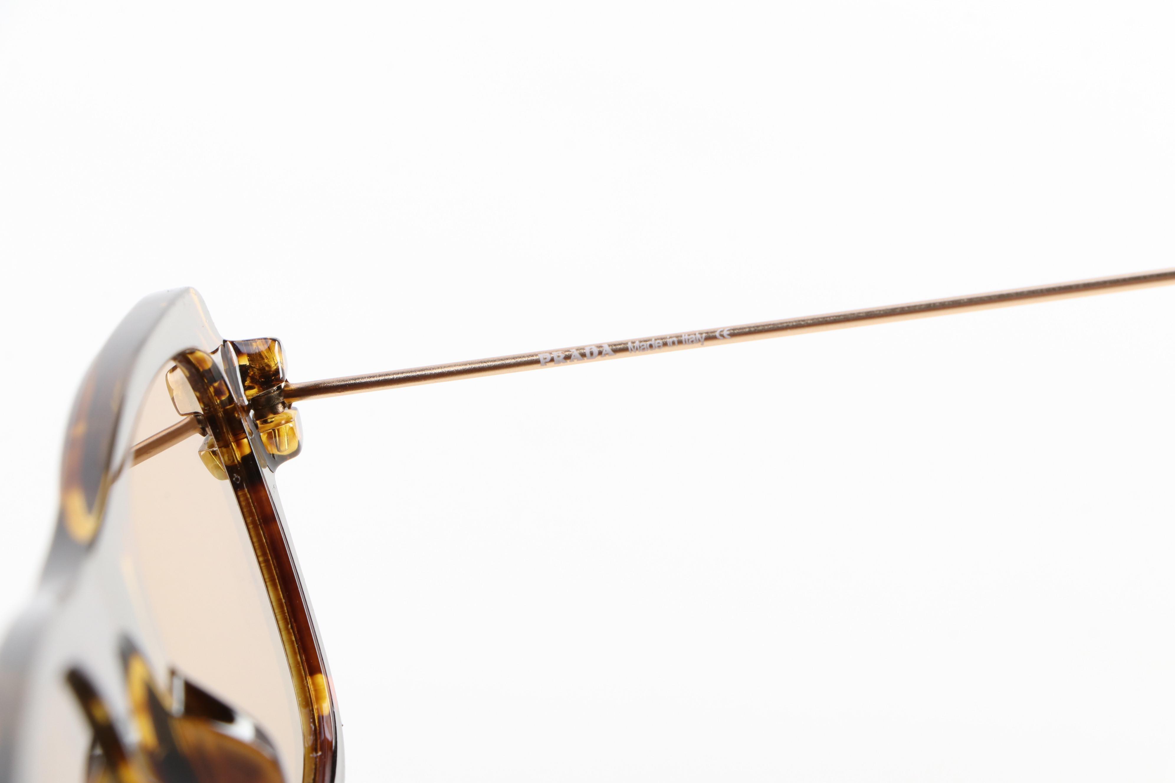 Prada SPR 07B Dark Havana Square Sunglasses