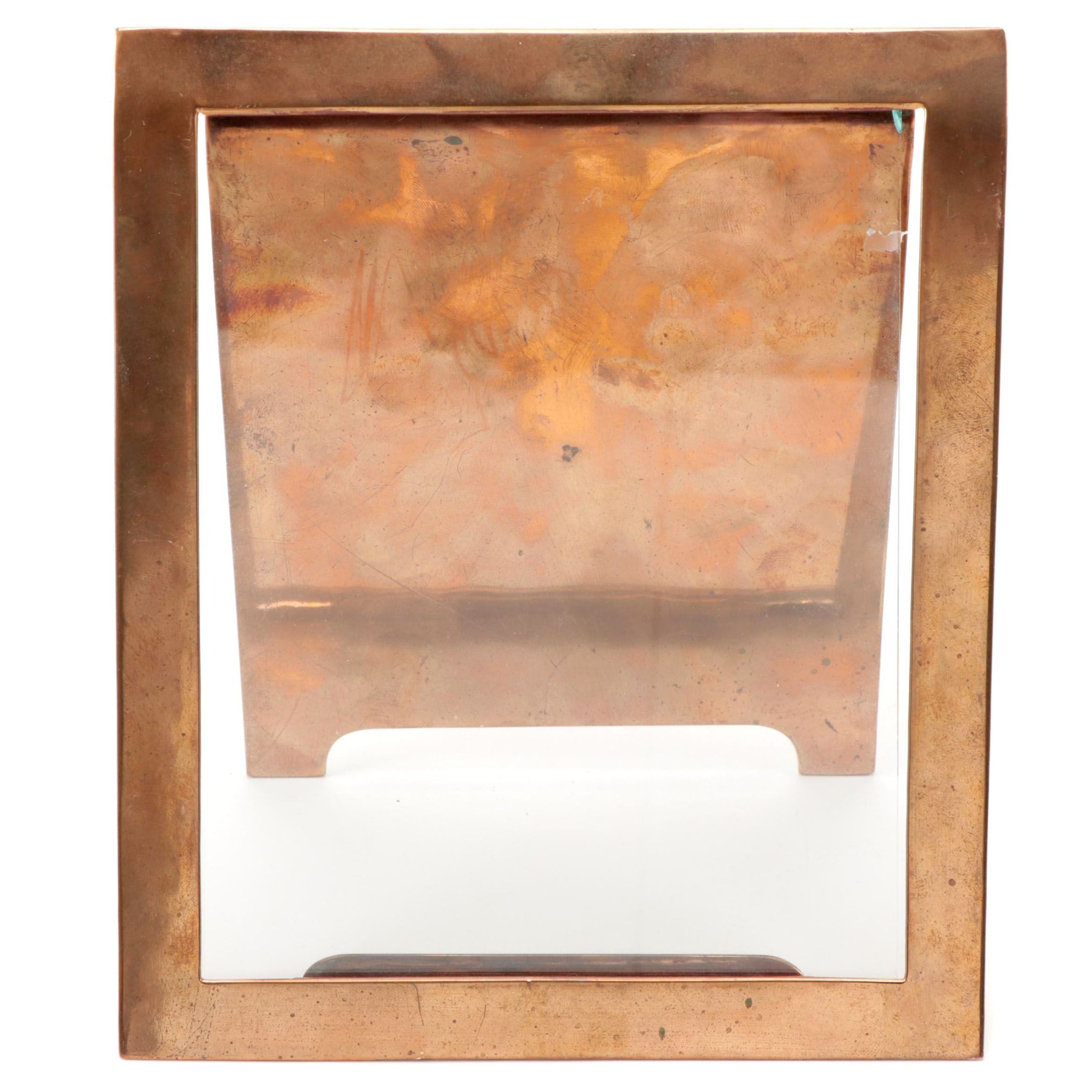 Tiffany & Co. Copper Picture Frame with Etched Wedding Dinner Invitation